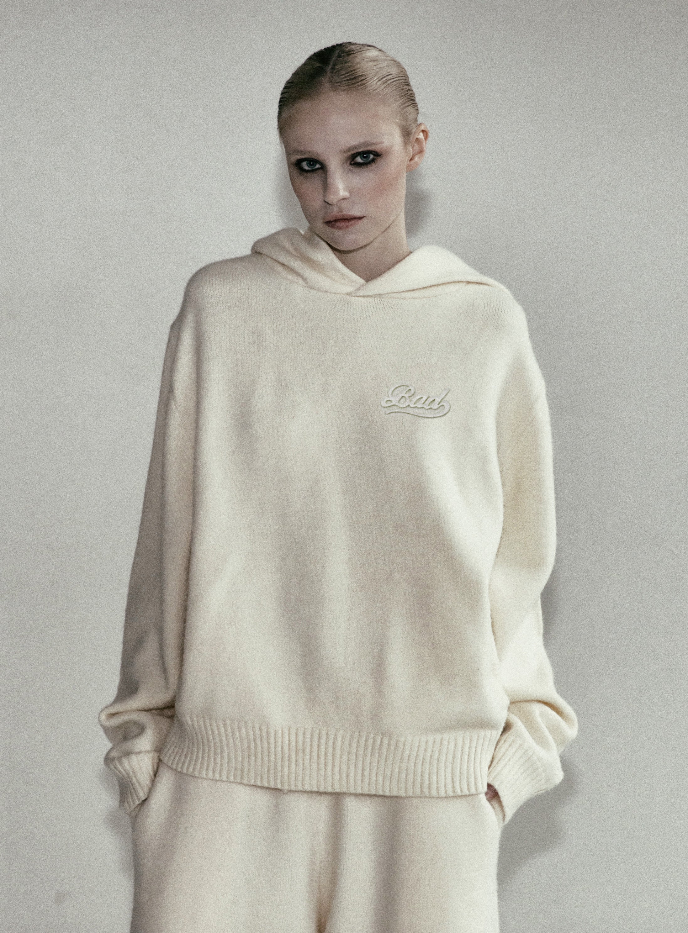 Badblood BS Heavy Wool Hood Cream