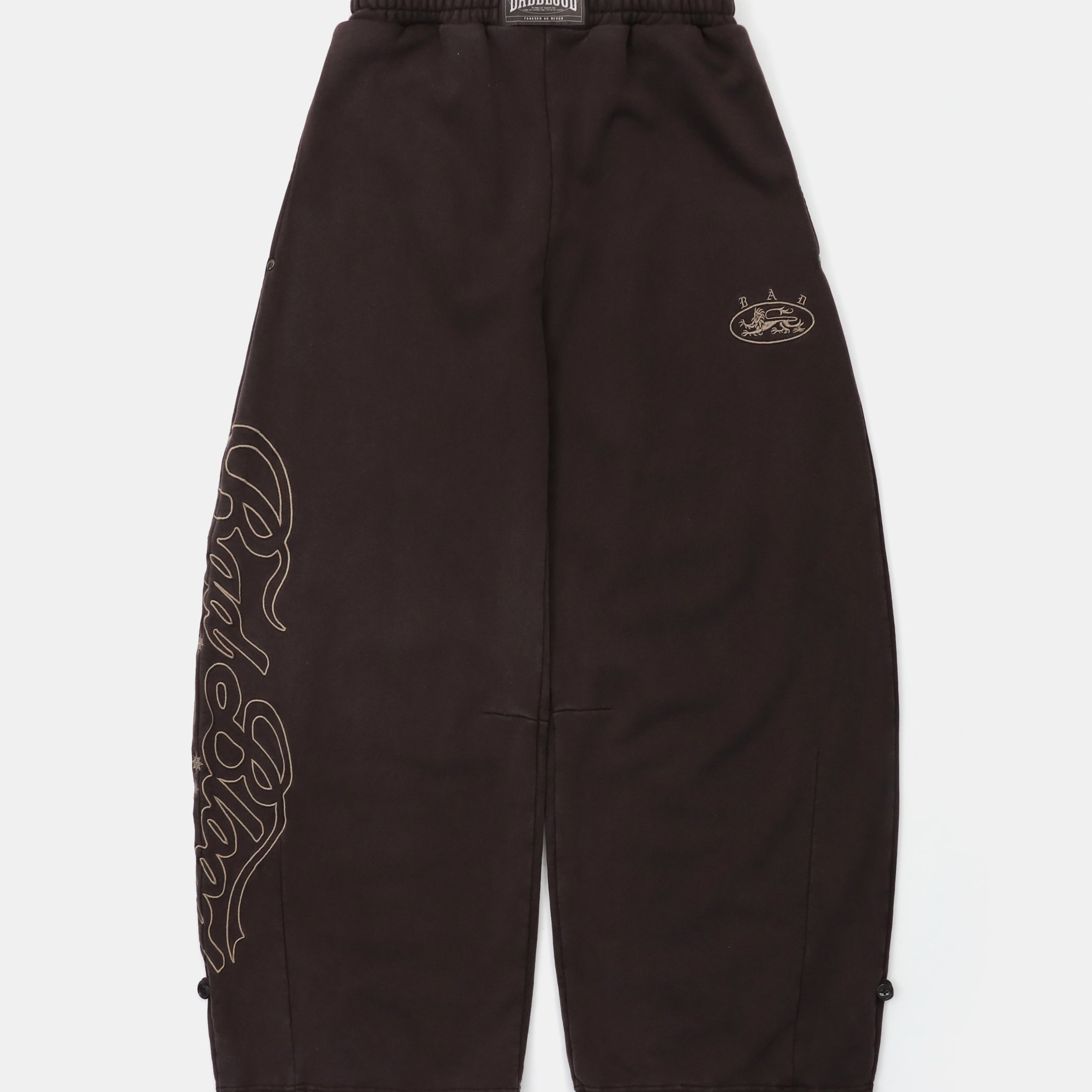 Badblood Mystic Capsule 2 Way Curved Jogger Trousers Brown