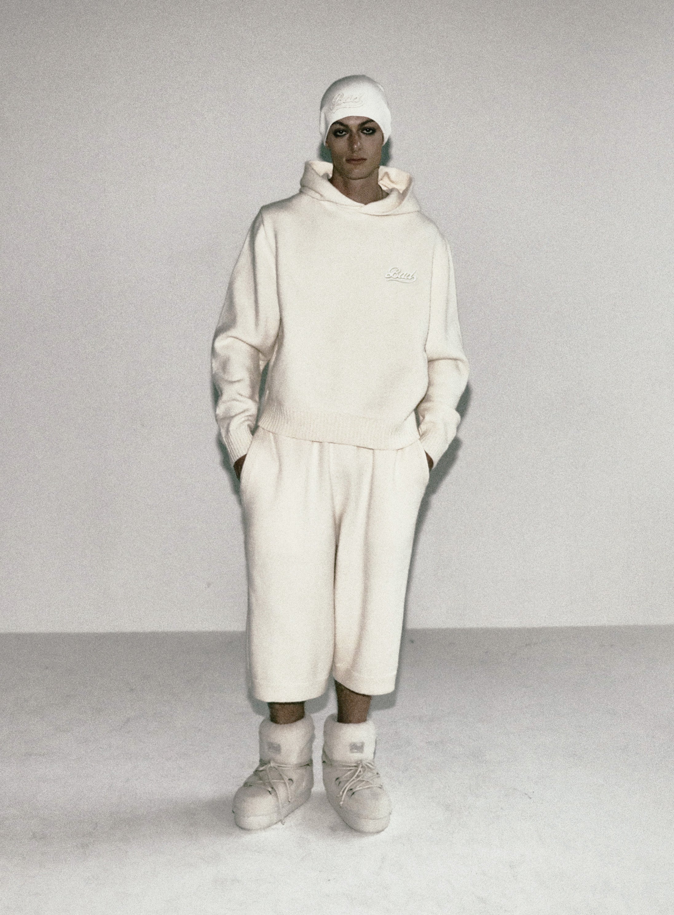 Badblood BS Heavy Wool Hood Cream