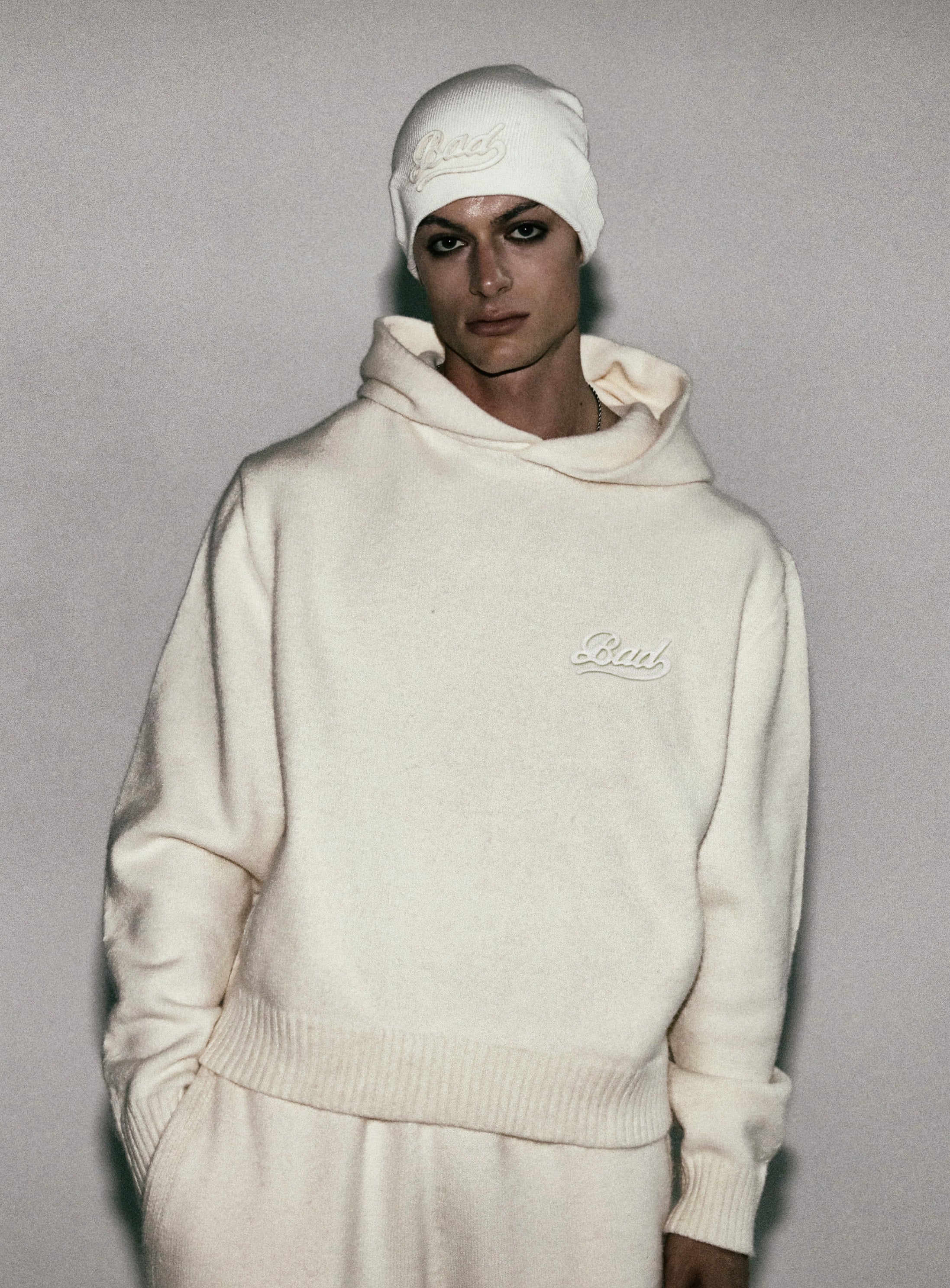 Badblood BS Heavy Wool Hood Cream