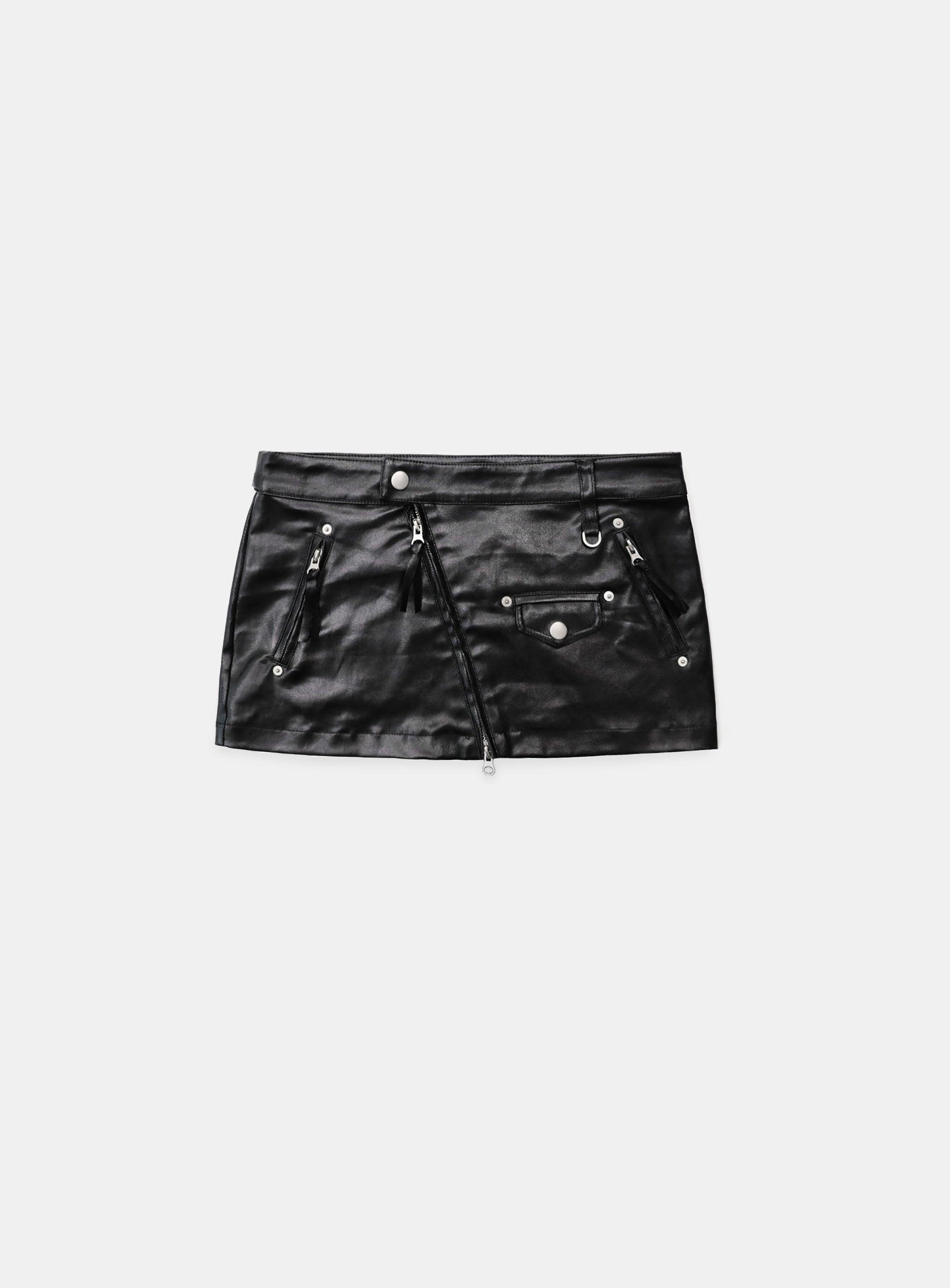 Badblood Squad Biker Mini Skirt Black