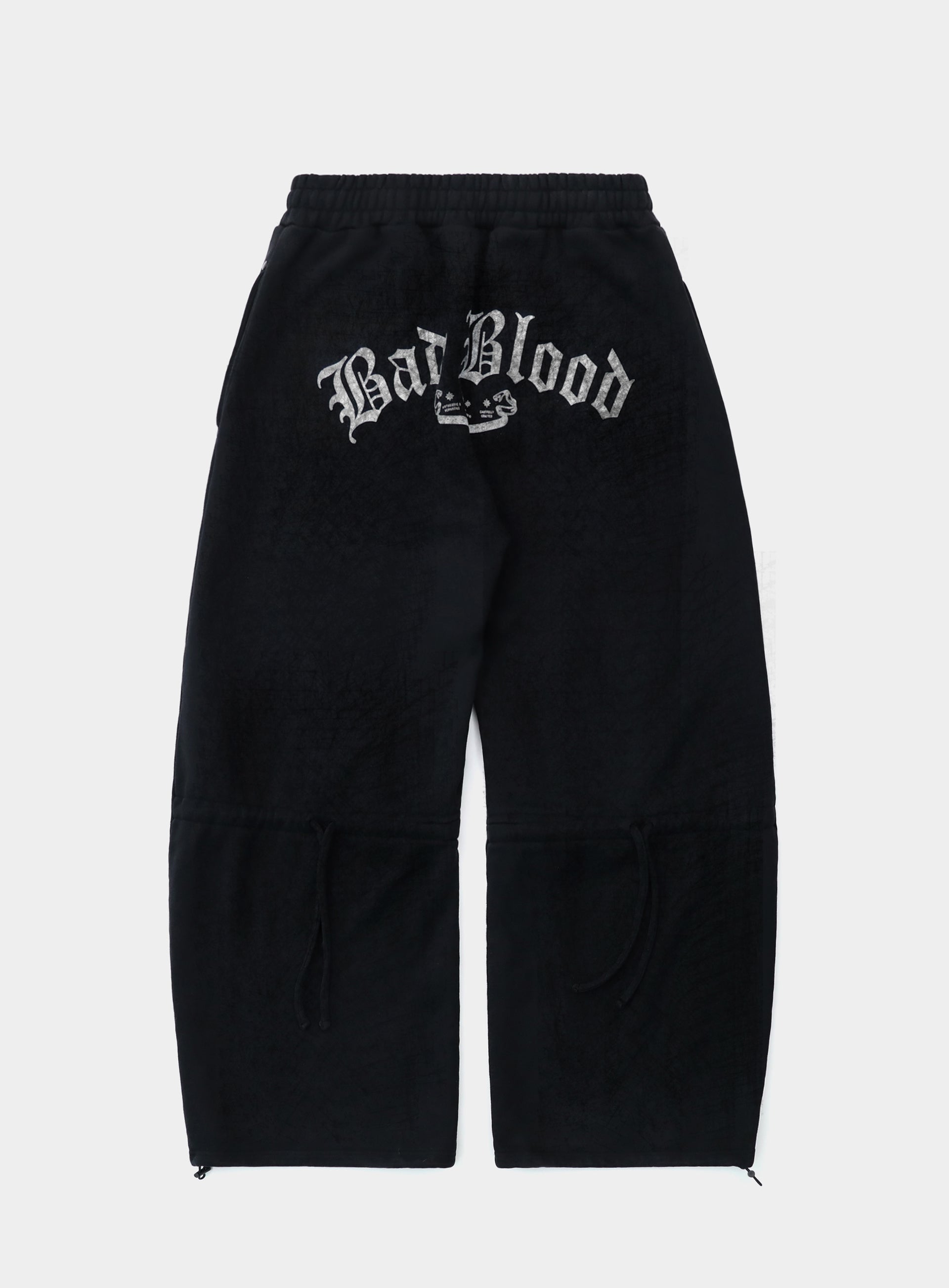Badblood Lion Patch 2 Way Curved Jogger Washed Black