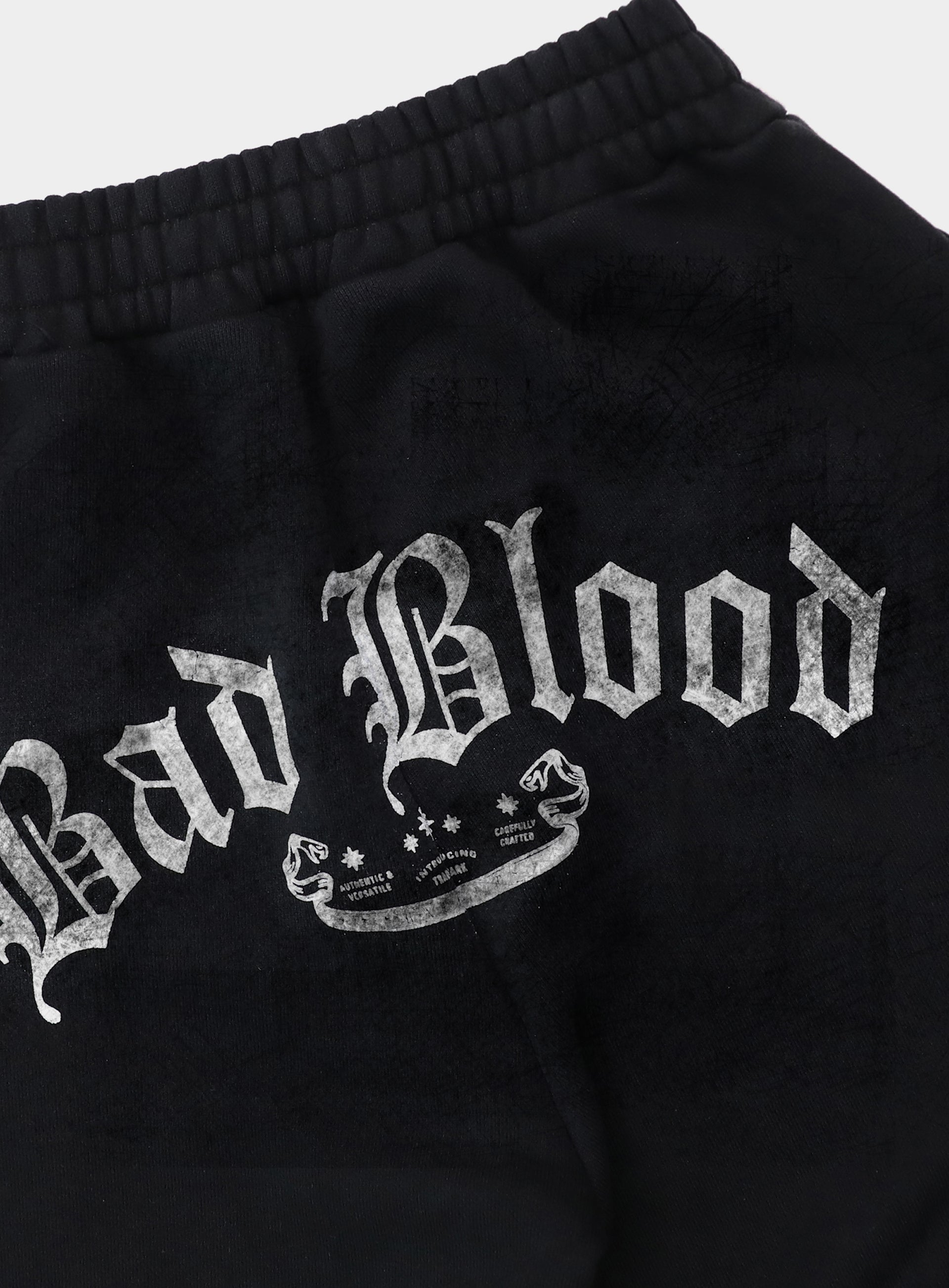 Badblood Lion Patch 2 Way Curved Jogger Washed Black
