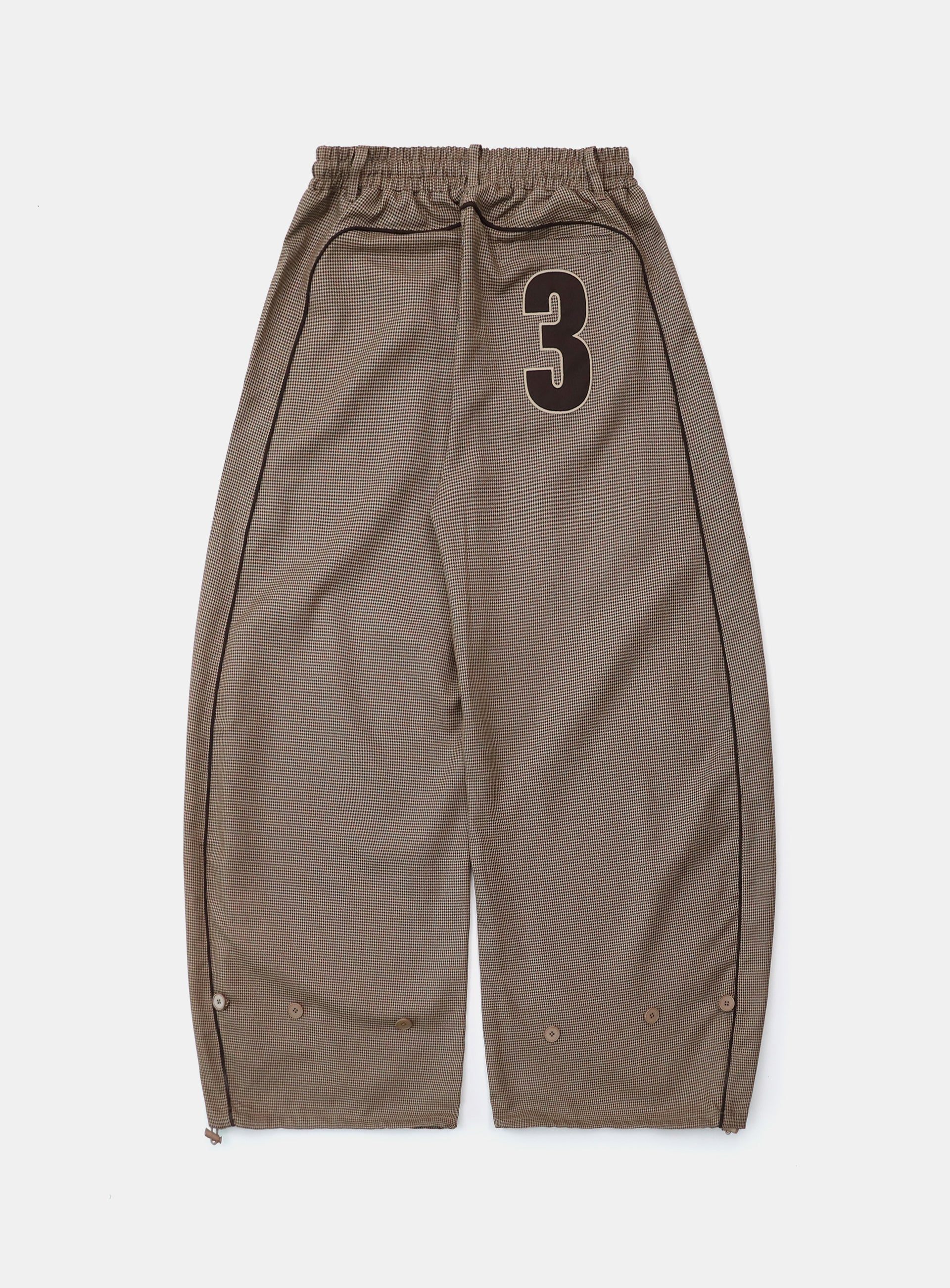 Badblood Royal Classic Hound's-tooth Track Pants Brown