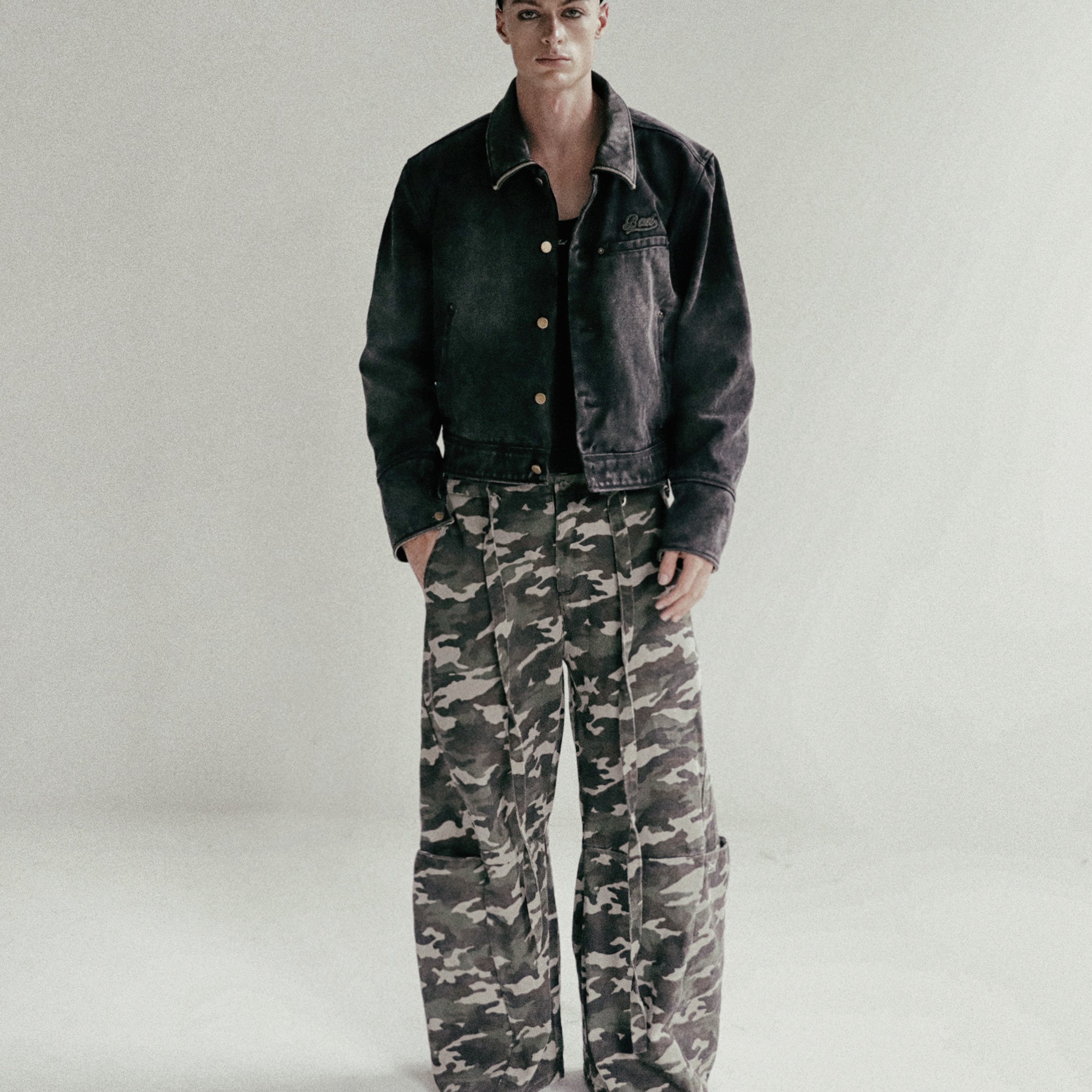 Badblood Curved Cargo Pants Camo