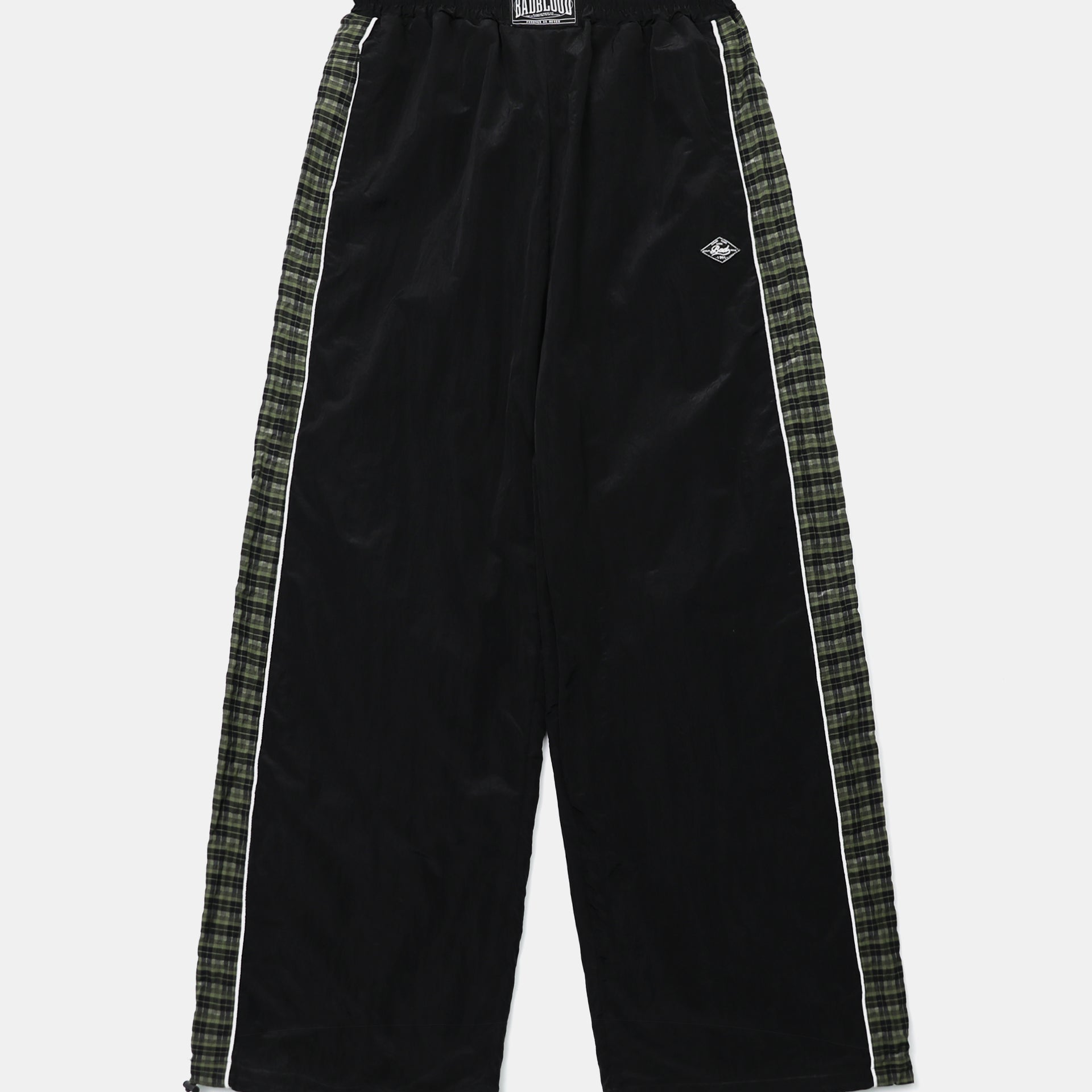 Badblood Contrast Check Track Pants Green