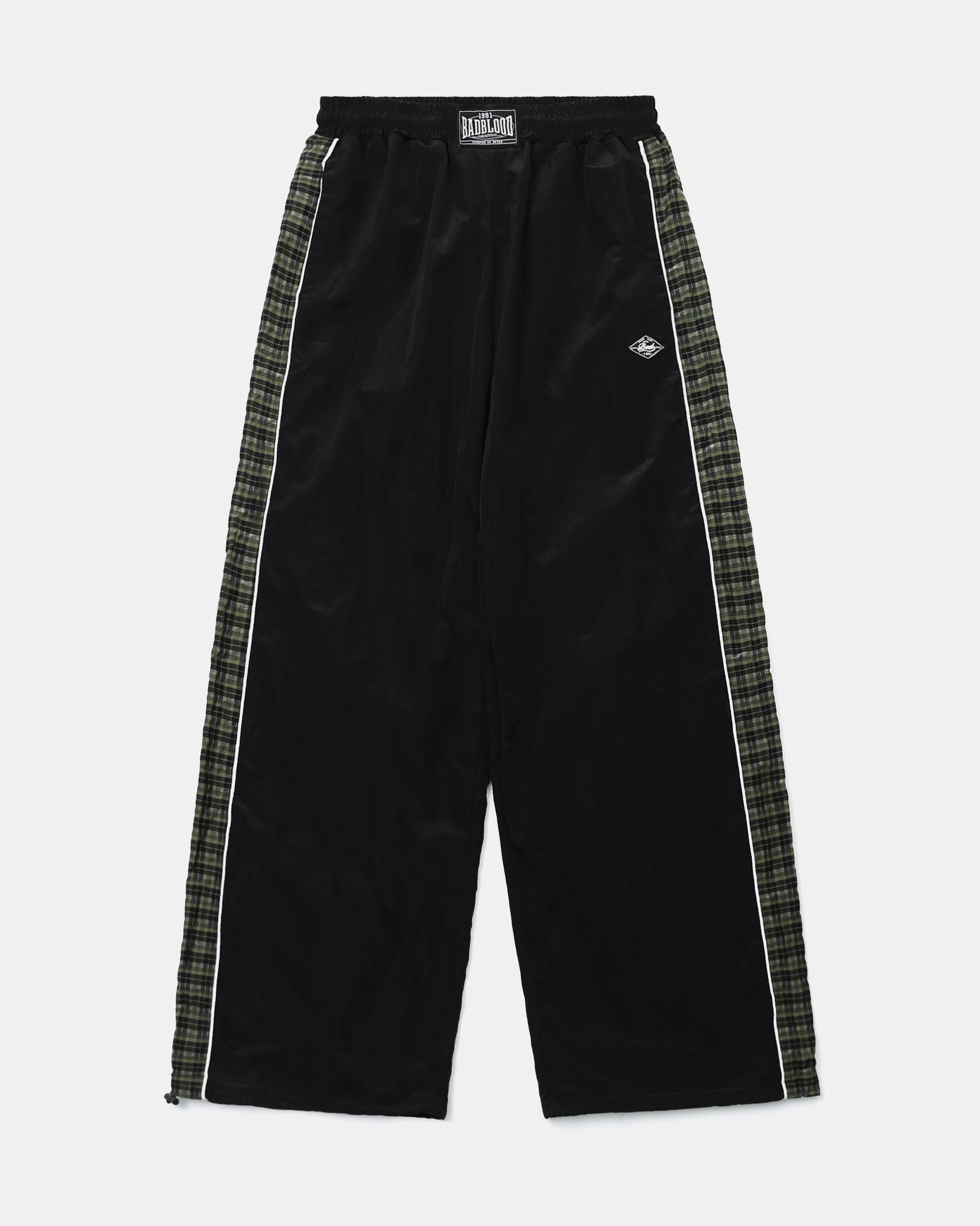 Badblood Contrast Check Track Pants Green