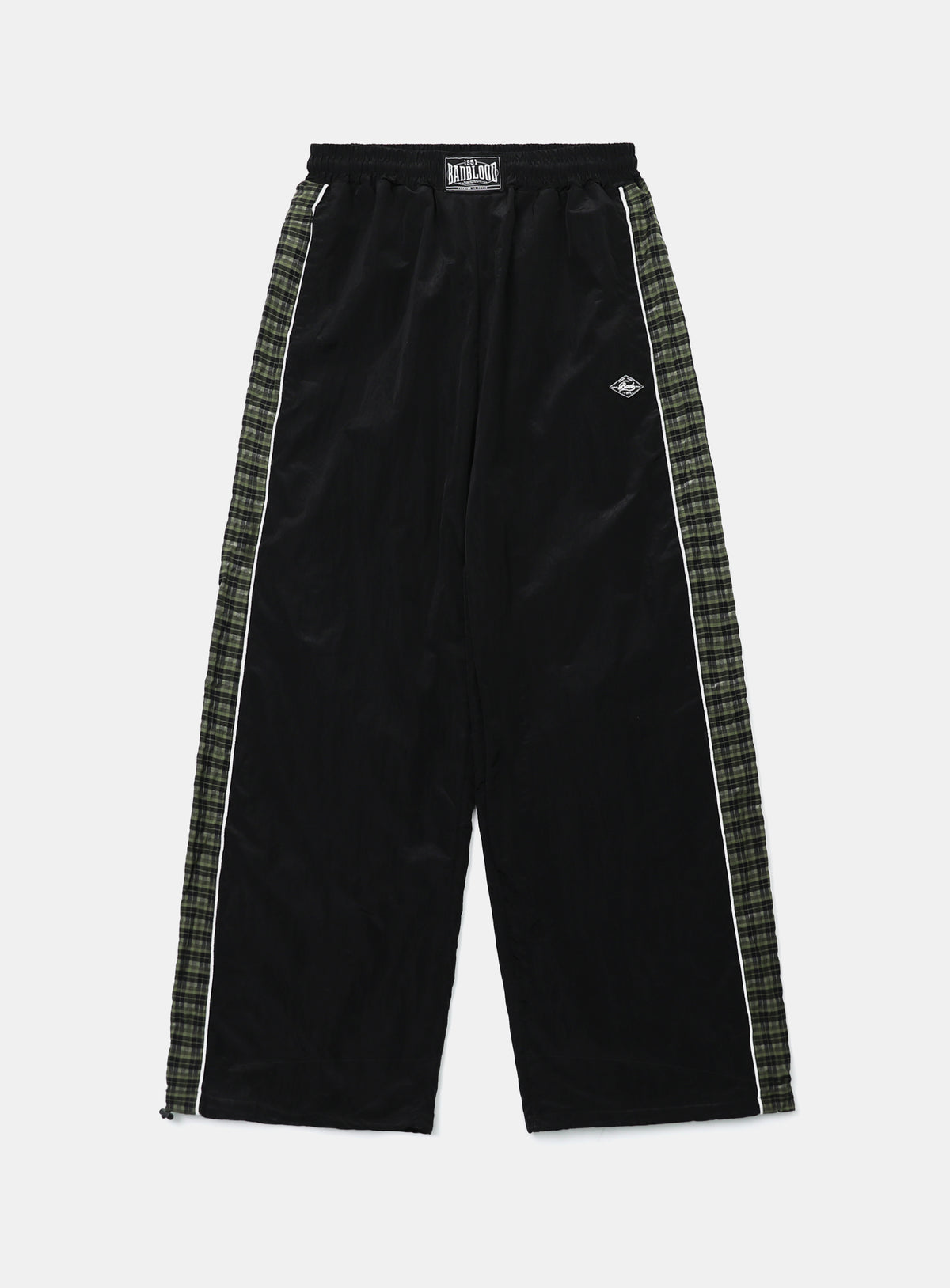 Badblood Contrast Check Track Pants Green