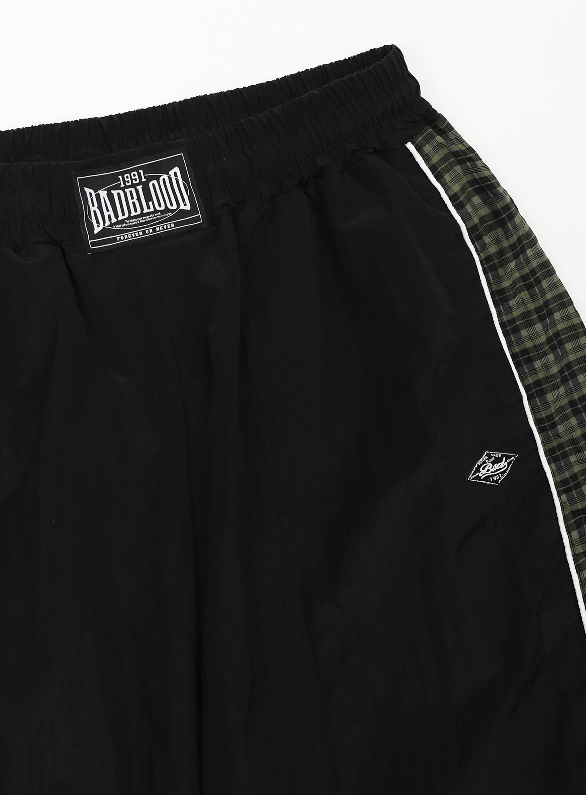 Badblood Contrast Check Track Pants Green