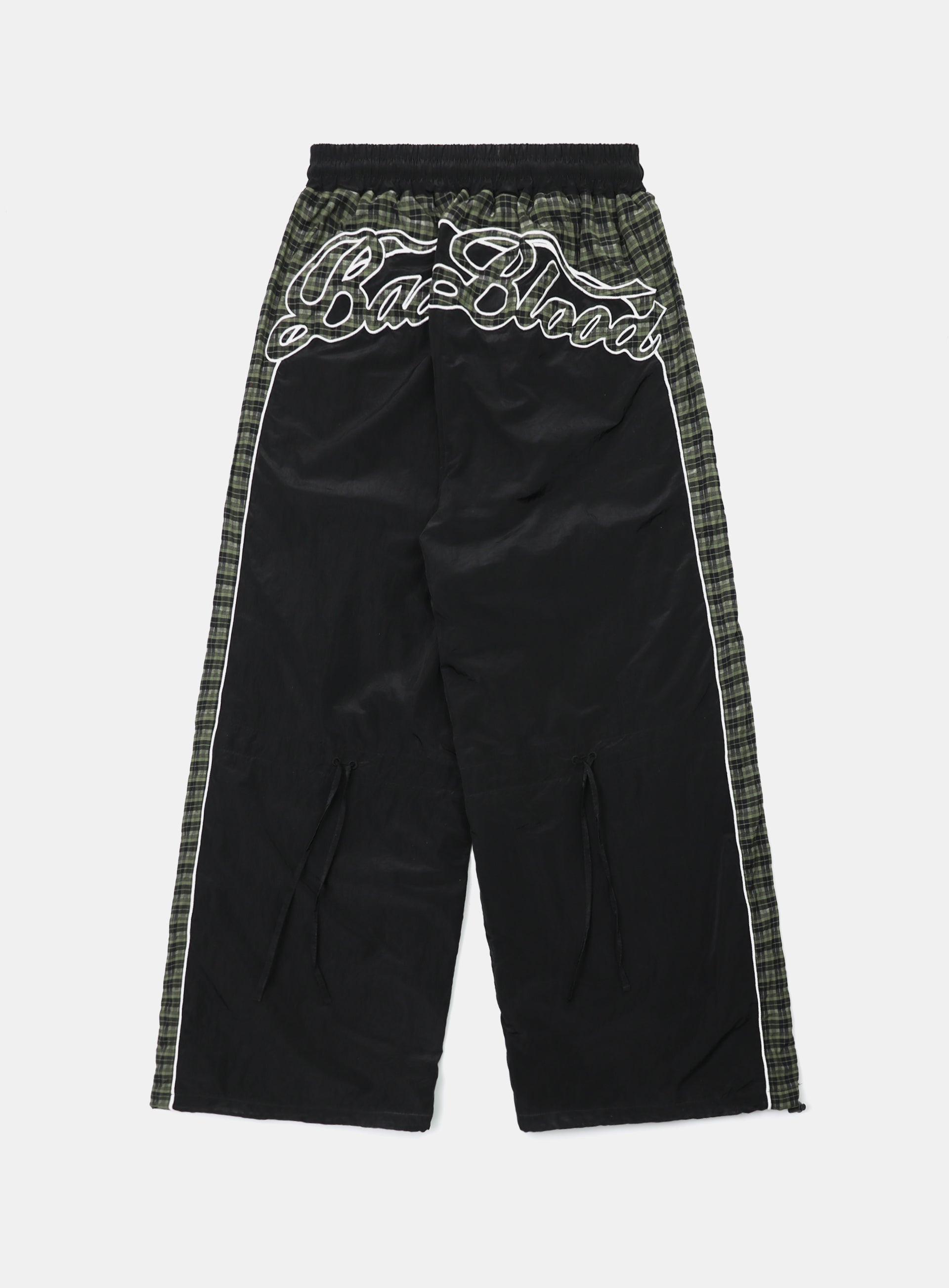 Badblood Contrast Check Track Pants Green