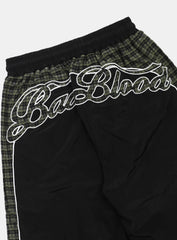 Badblood Contrast Check Track Pants Green