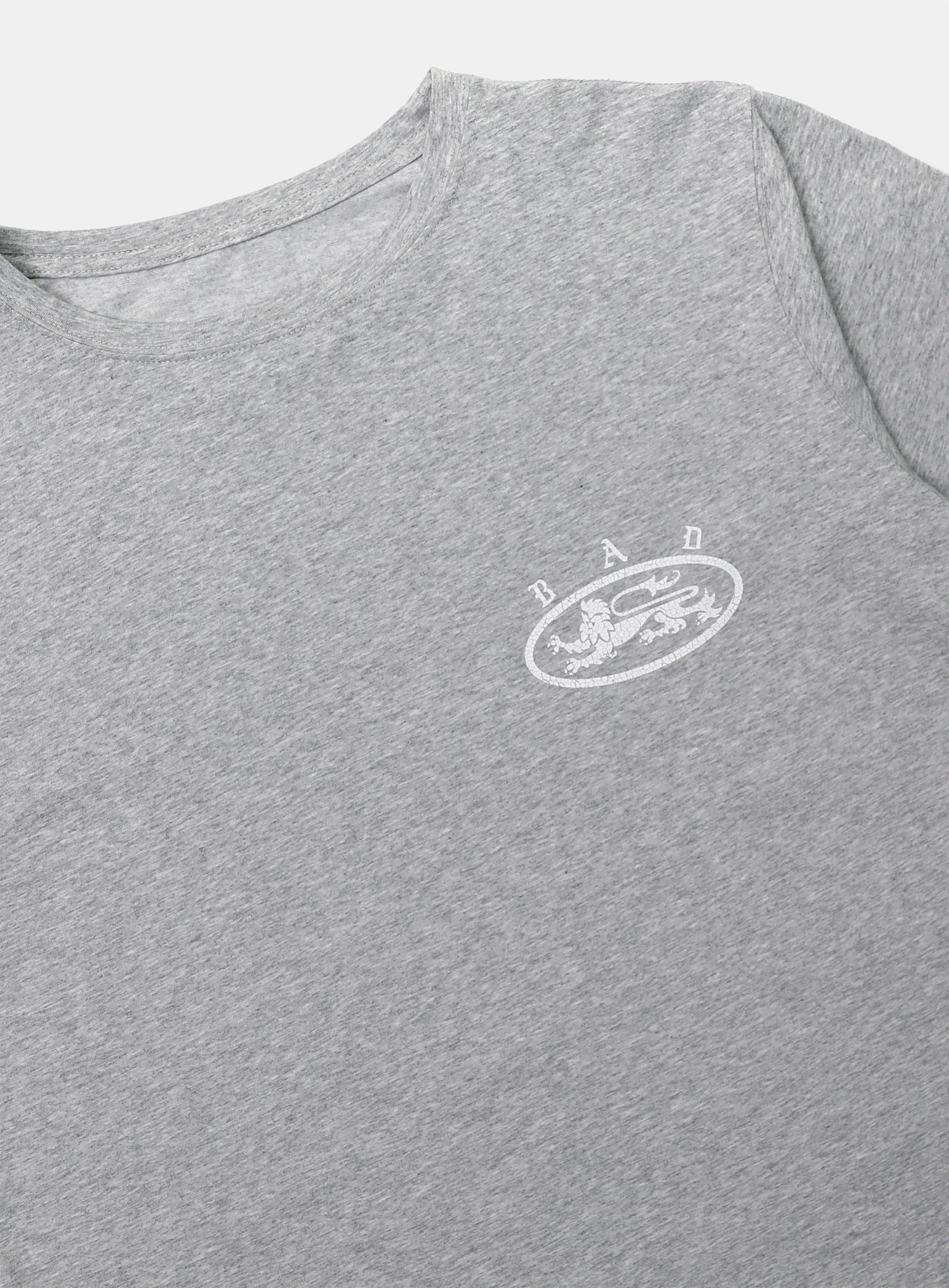 Badblood Mystic 1/2 Print T-Shirt Slim Fit Grey
