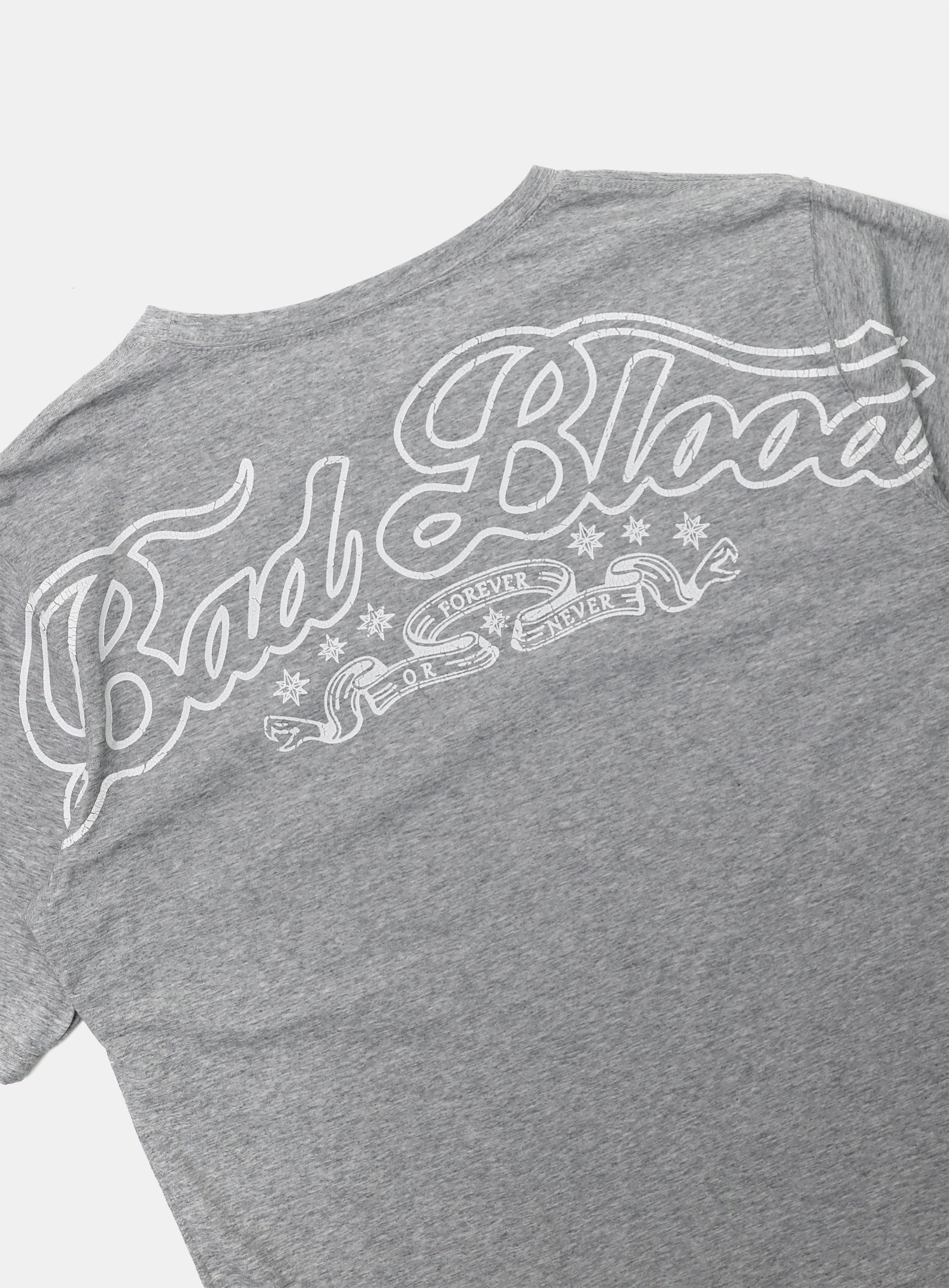 Badblood Mystic 1/2 Print T-Shirt Slim Fit Grey