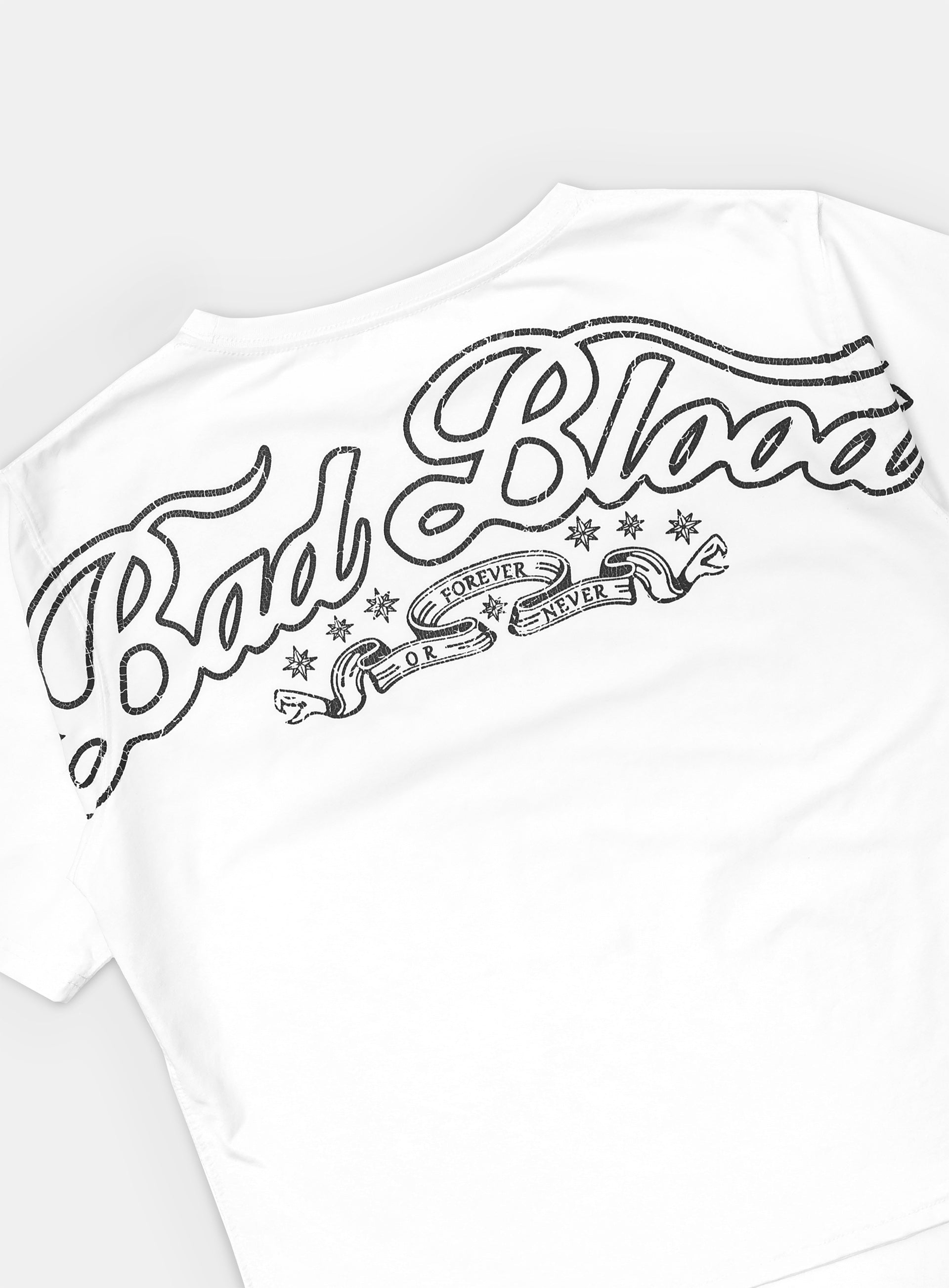 Badblood Mystic 1/2 Print T-Shirt Slim Fit White