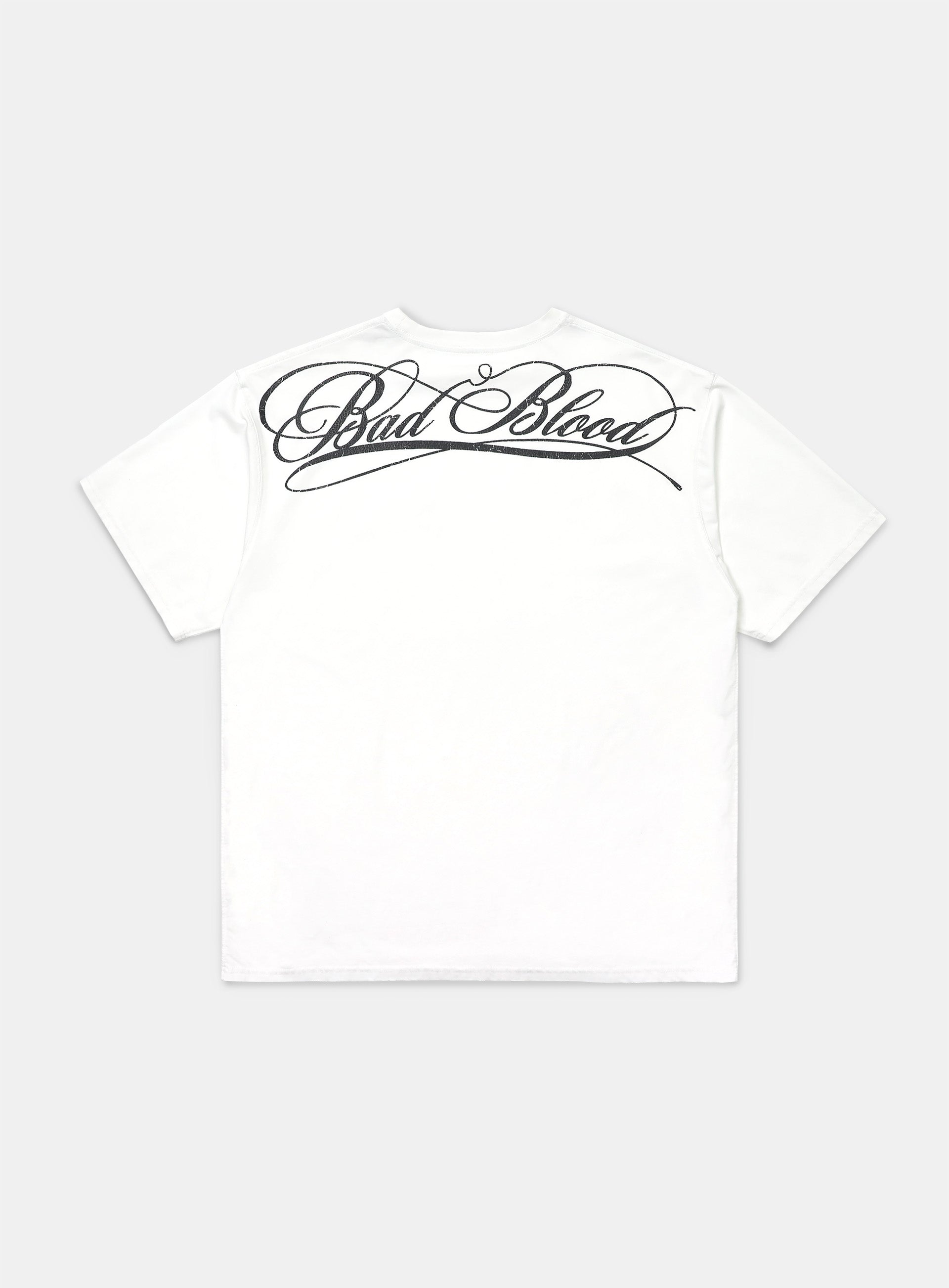 Badblood Dark Classic Logo T-Shirt White