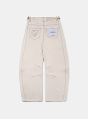 ◆BADBLOOD◆ Noah Barrel Denim Jeans Cream w-pts24-072 Badblood Noah Barrel Denim Jeans Cream – BBGSHOPHK