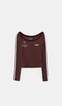 Badblood Classic Logo Off Shoulder Top Wine