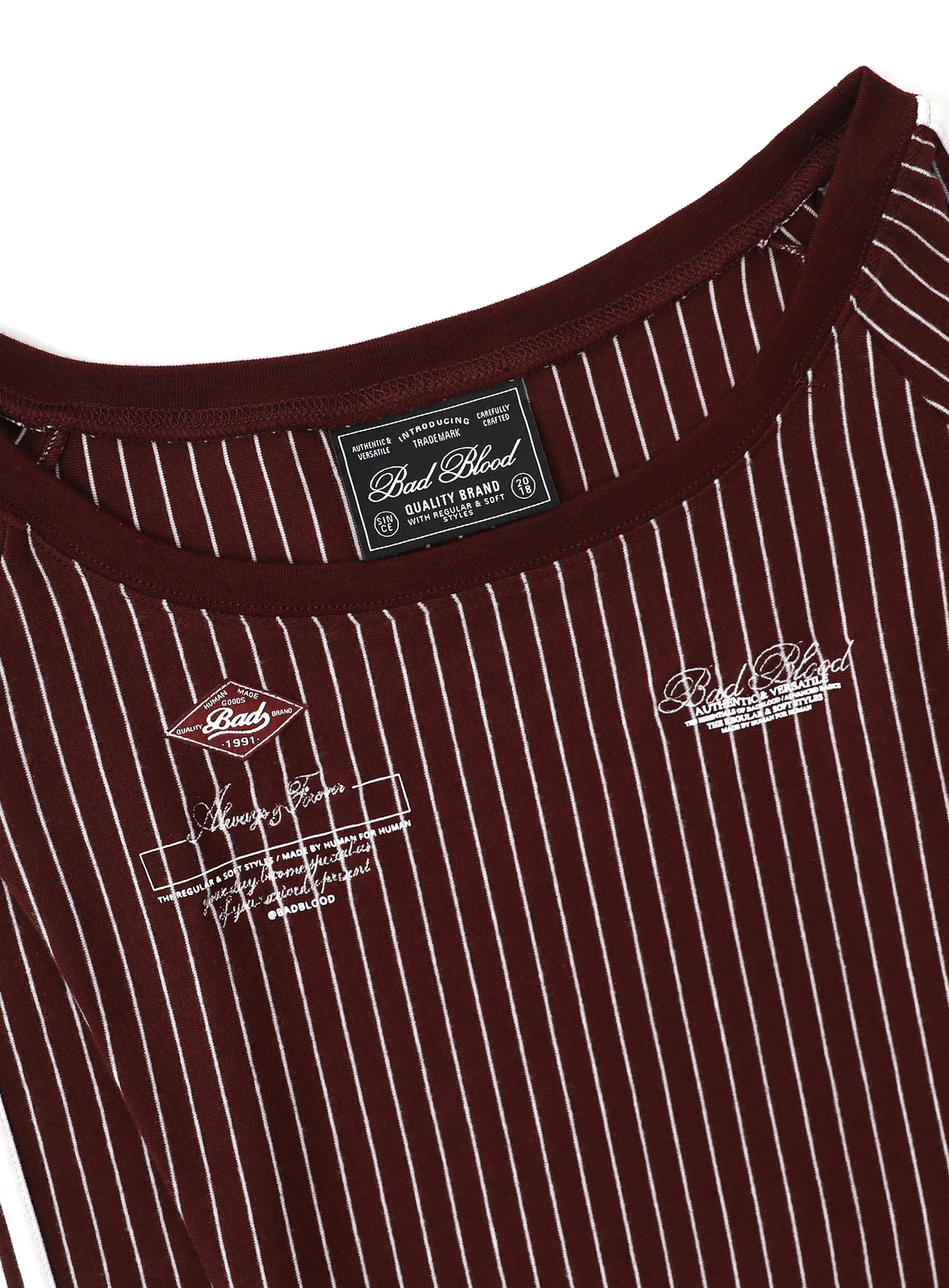 Badblood Classic Logo Off Shoulder Top Wine