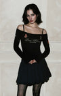 Badblood Royal Classic Off Shoulder Top Black