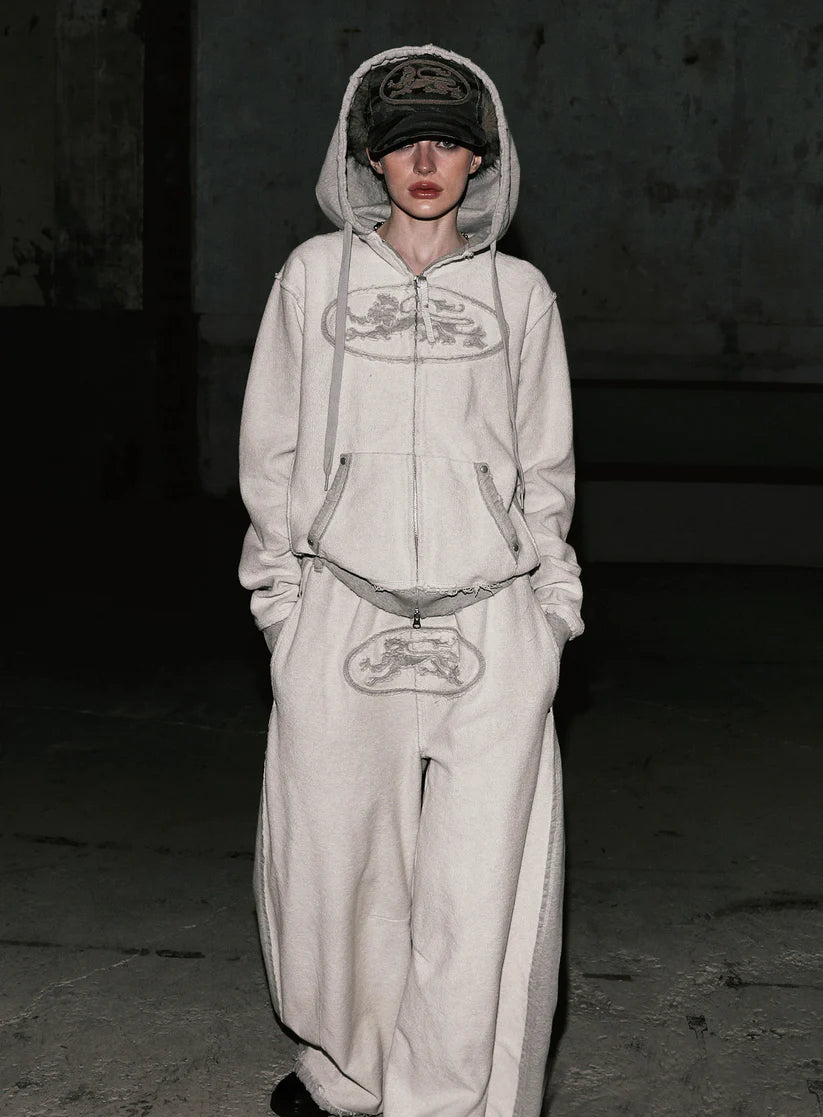 Badblood  Mystic Capsule 2-Way Curved Jogger Trousers - Inside-Out Gray