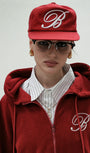 Badblood Classic Logo Hooded Zip-Up - Red