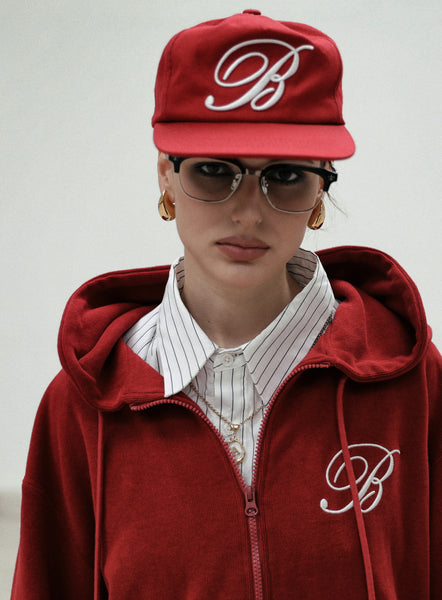 MUSINSA | BADBLOOD Classic Check Hooded Zip-Up - Red