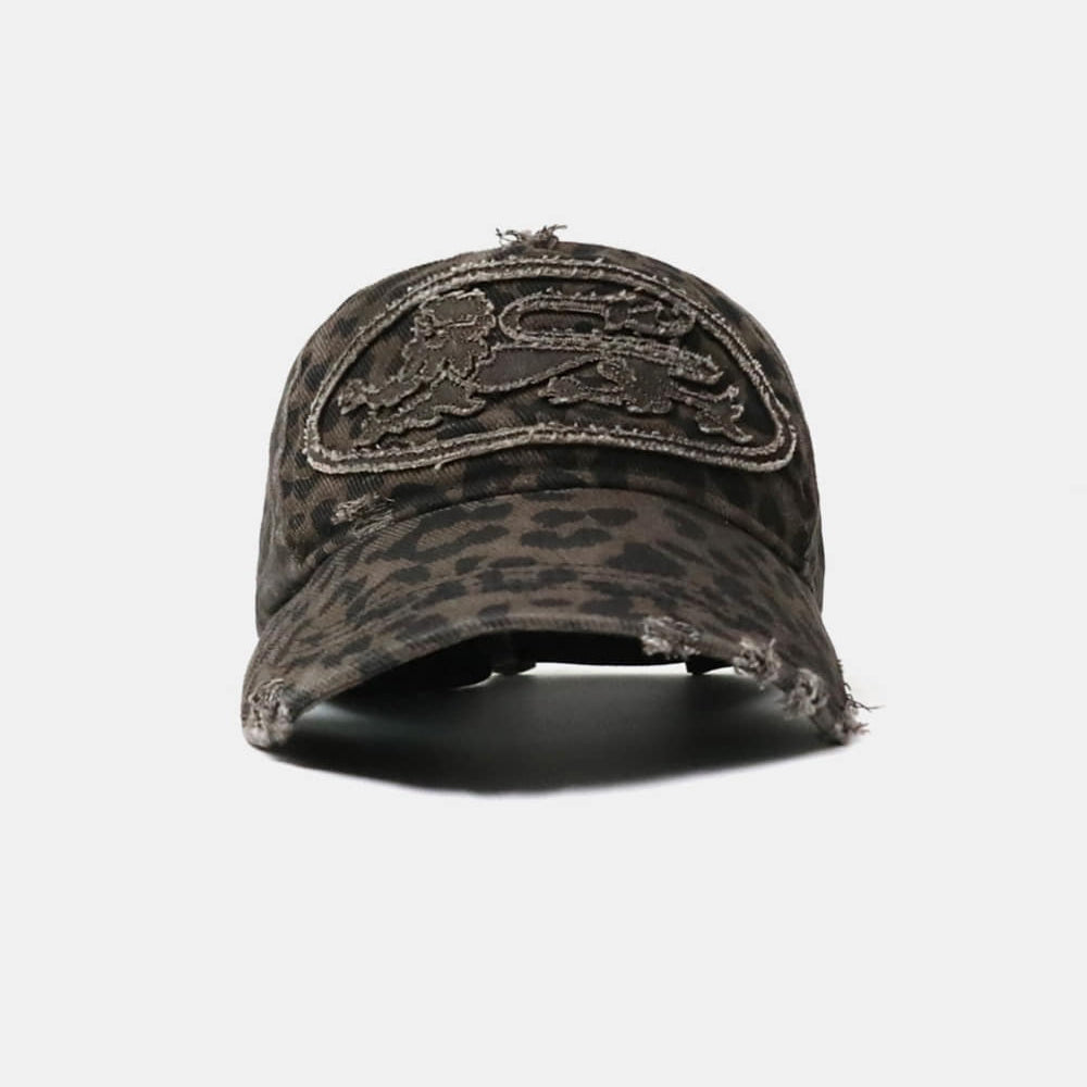 Badblood Mystic Big Patch Ball Cap - Dark Brown Leopard