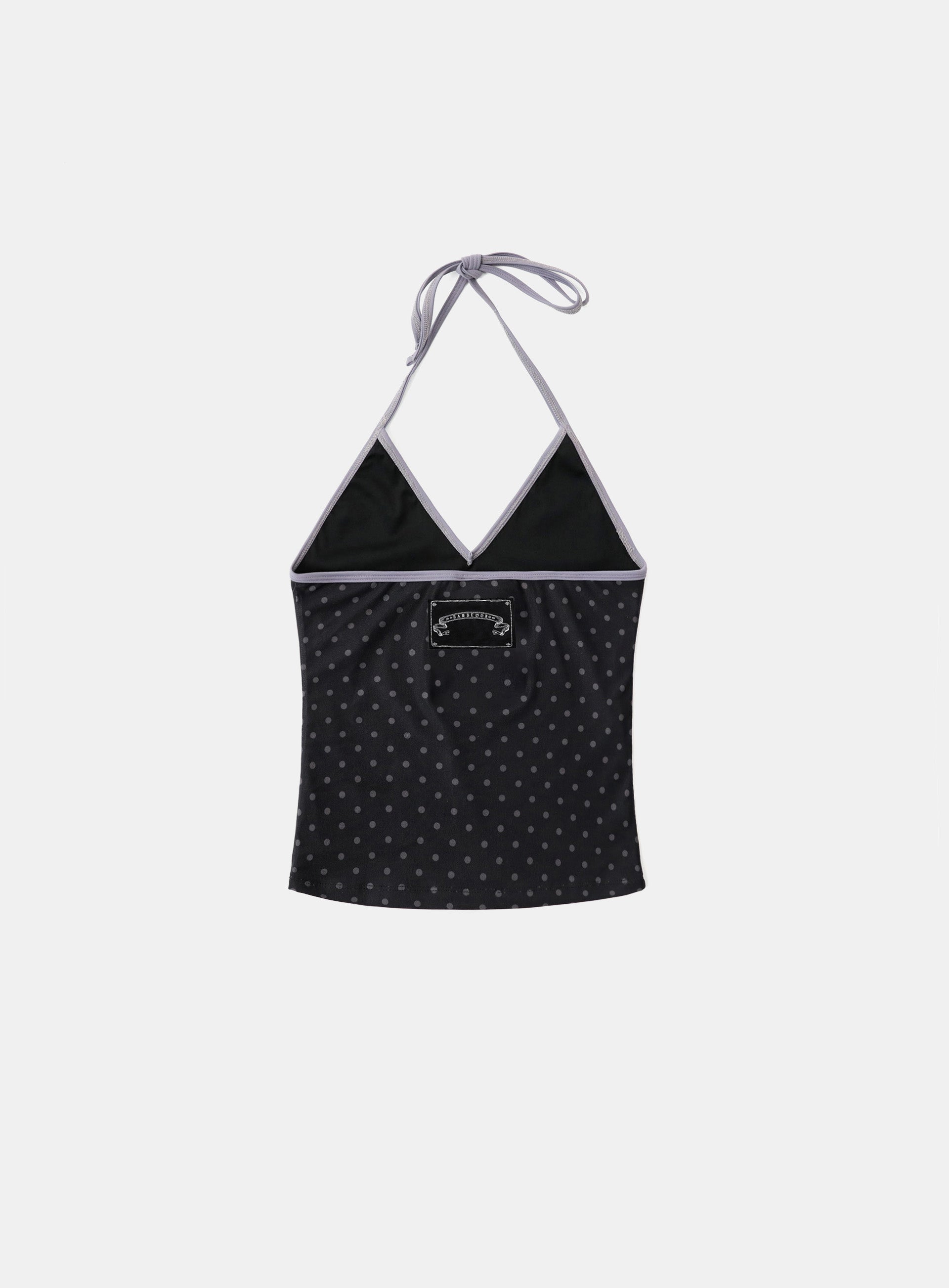 Badblood Splash Dot Halter Tank - Black