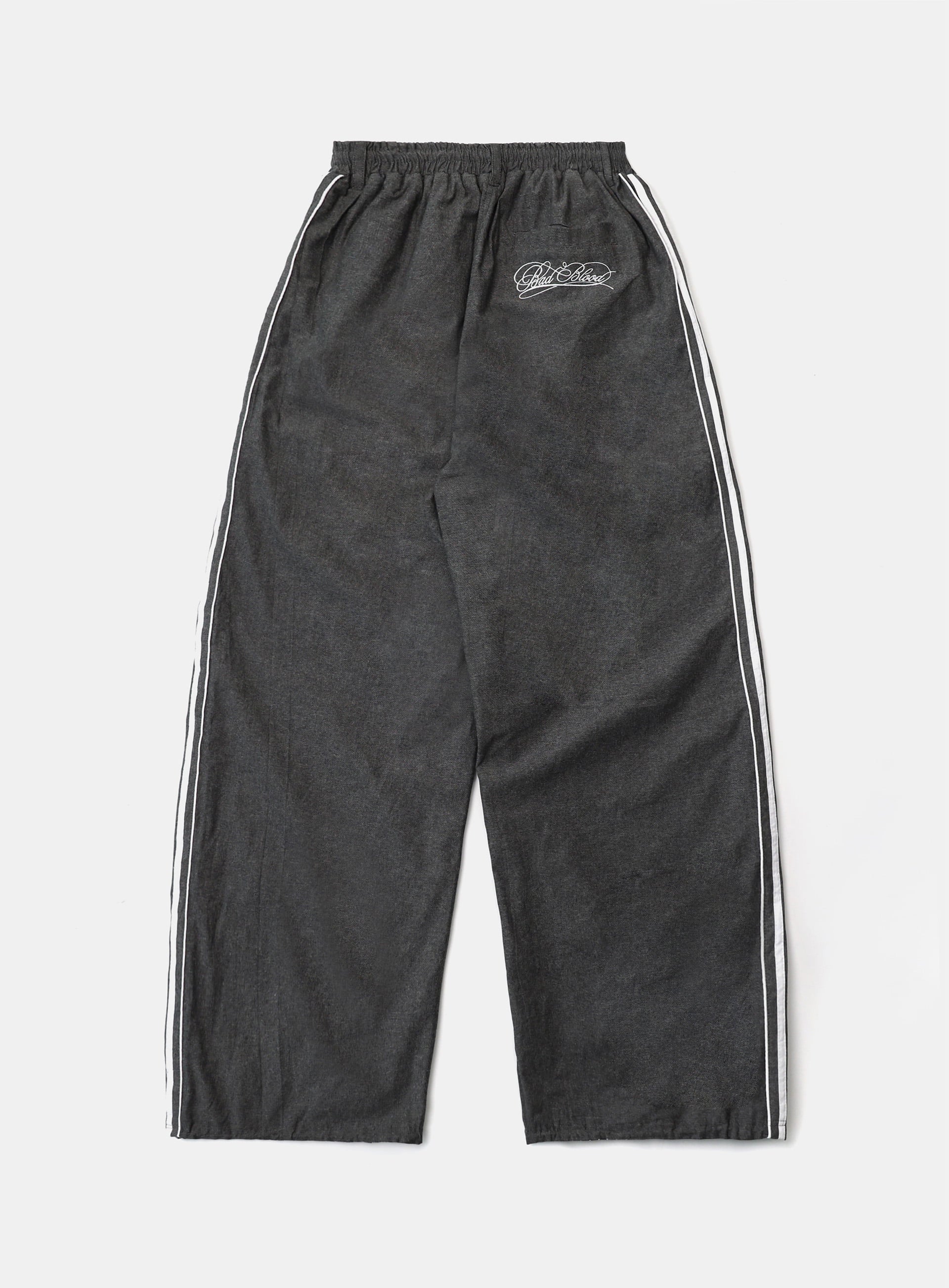 Badblood Reversible Pinstripe Track Pants Grey