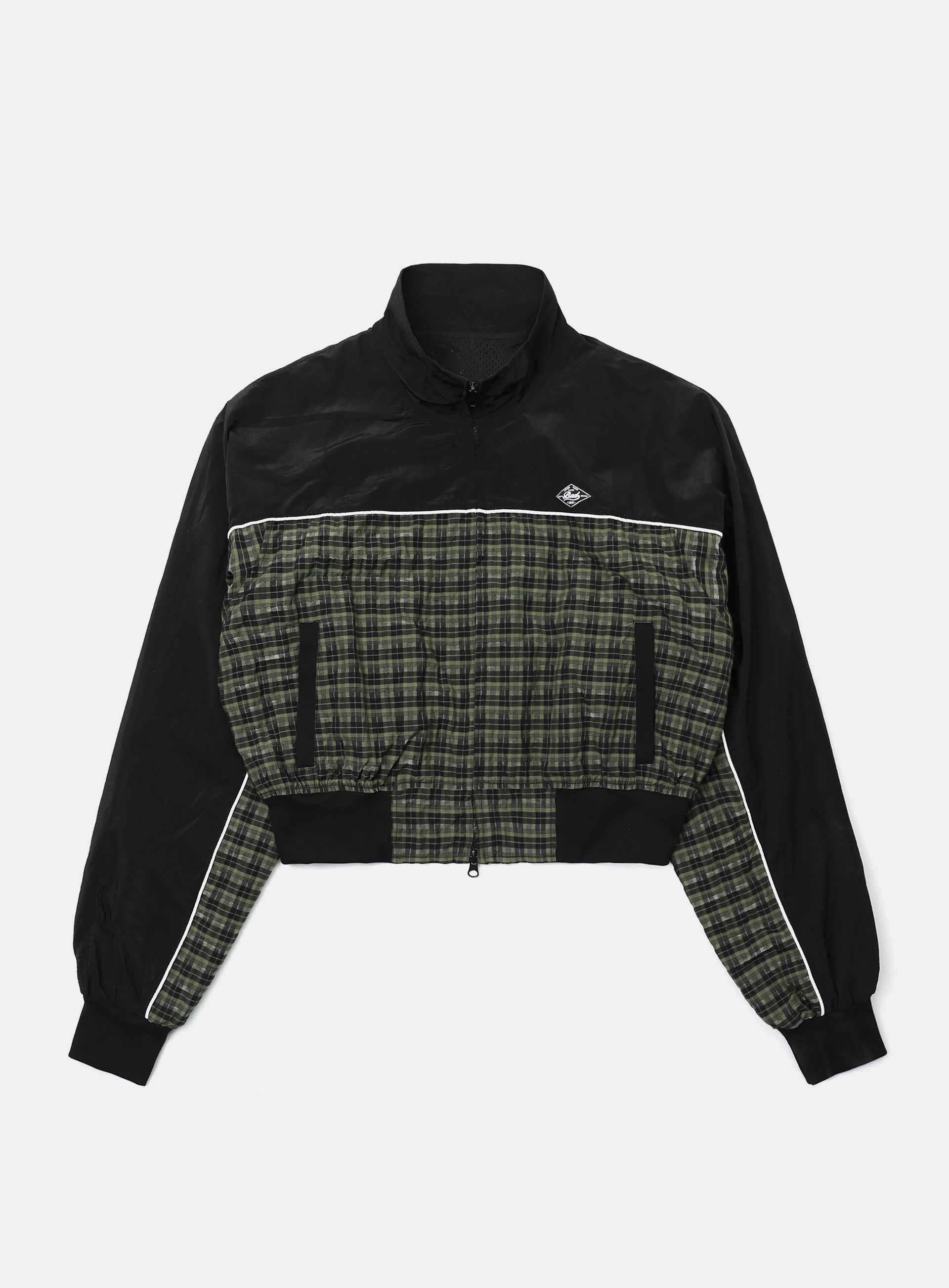 Badblood Contrast Check Track Jacket - Green