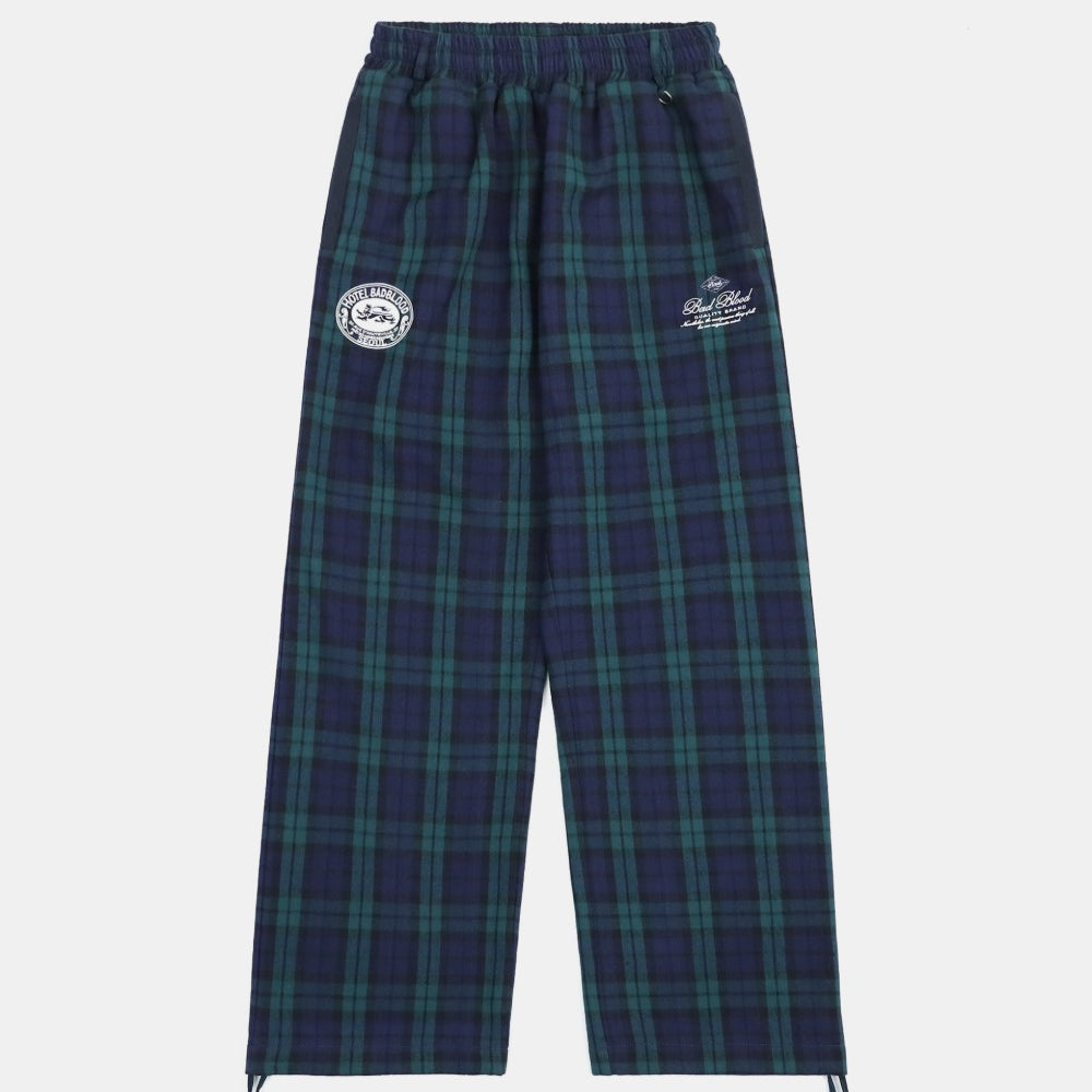 Badblood Classic Check 2 Way Jogger Trousers - Green