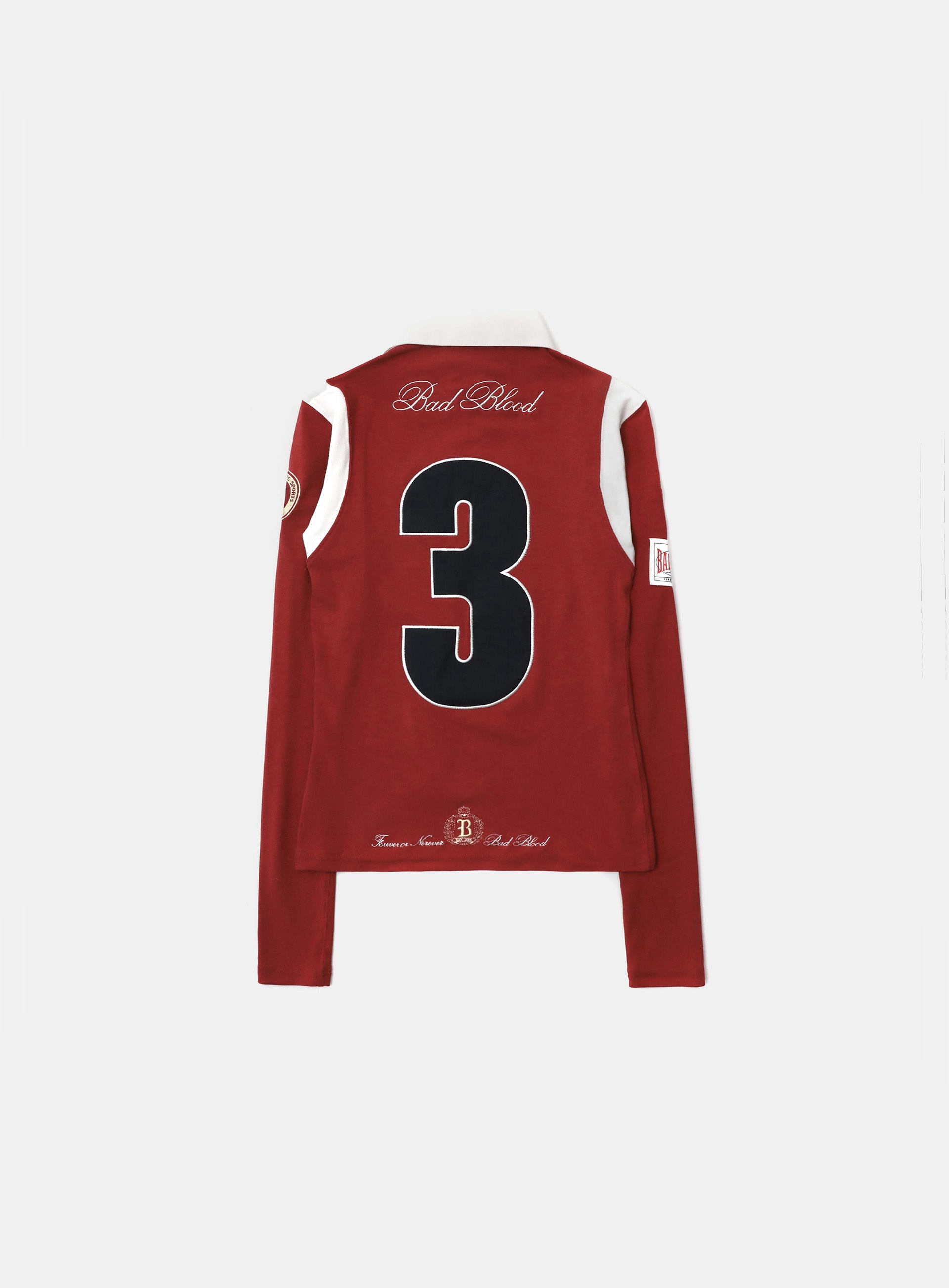 Badblood Saint Blood Rugby Shirt Slim Fit Red