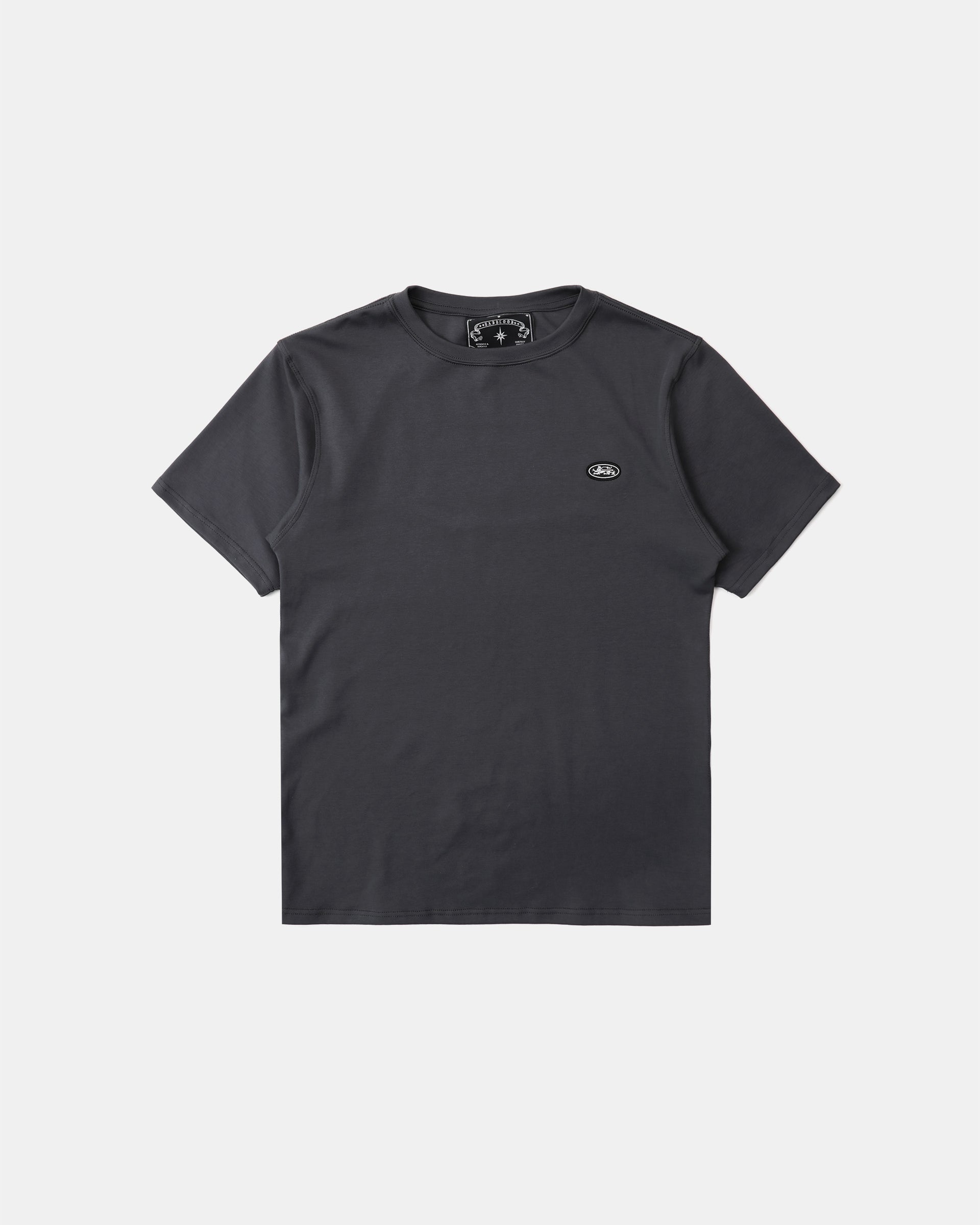 Badblood Tiny Logo Jersey T-Shirt Charcoal