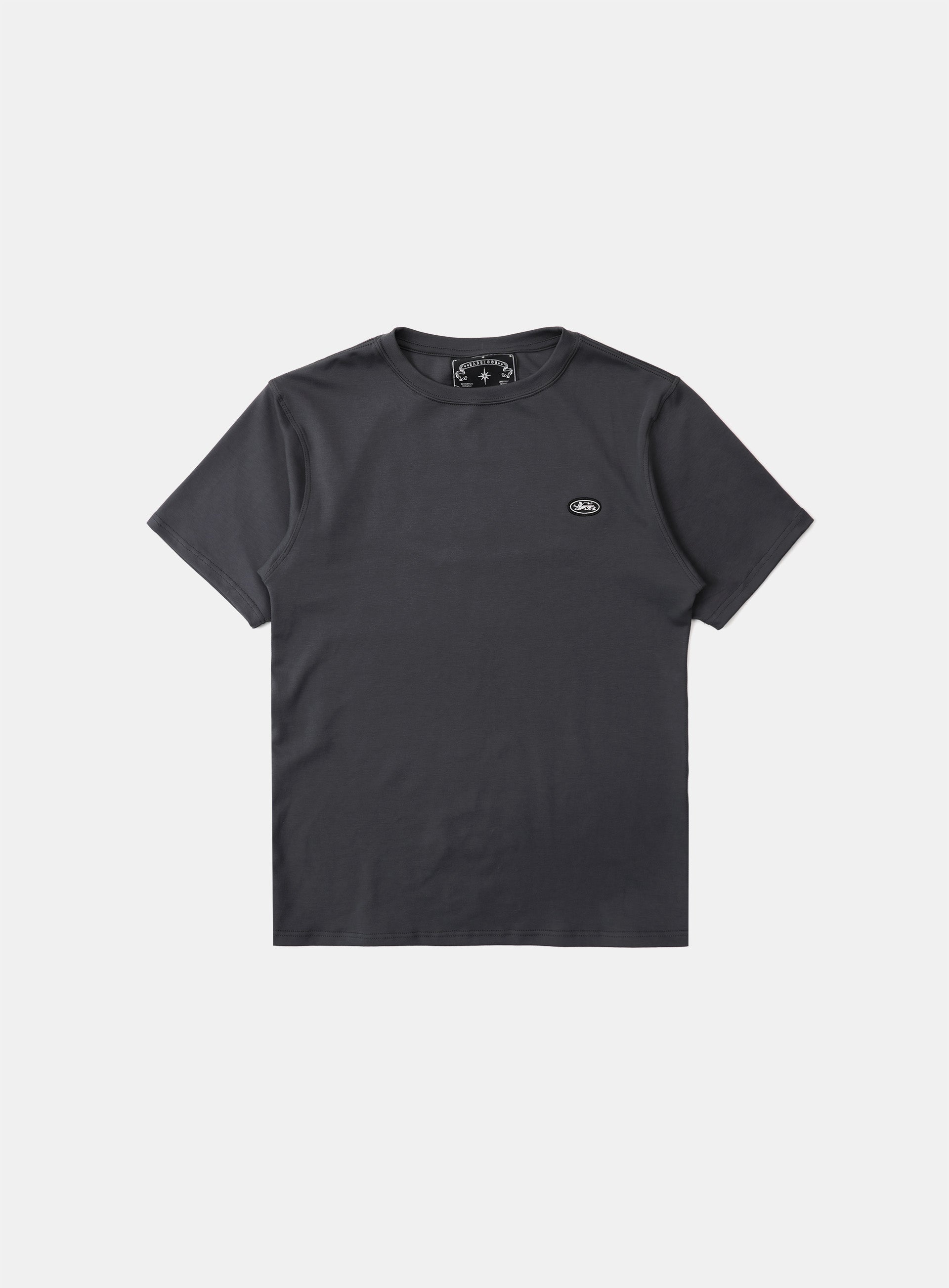 Badblood Tiny Logo Jersey T-Shirt Charcoal