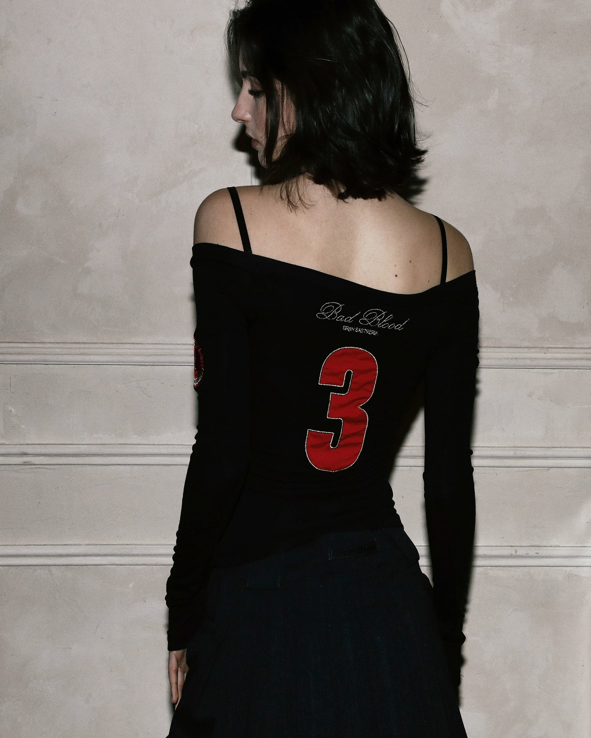 Badblood Royal Classic Off Shoulder Top Black