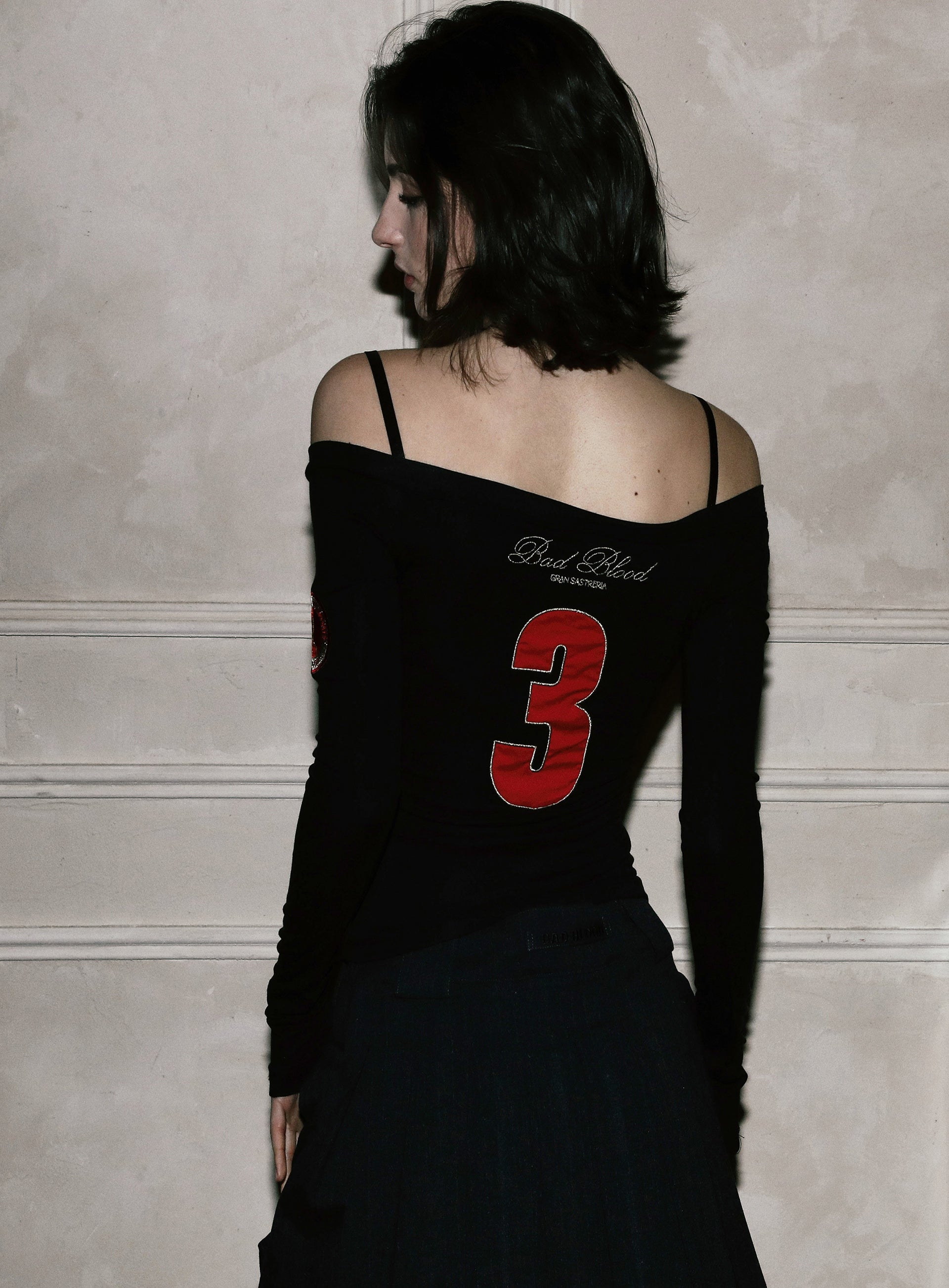 Badblood Royal Classic Off Shoulder Top Black