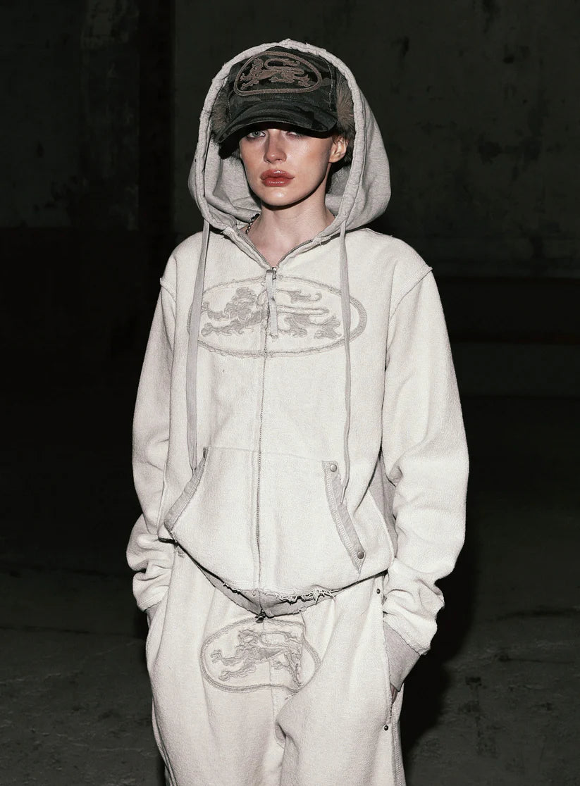 Badblood Mystic Capsule Hooded Zip-Up - Inside Out Gray