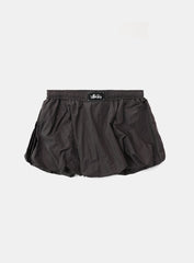 Badblood Dark Billy Nylon Balloon Mini Skirt - Charcoal Brown