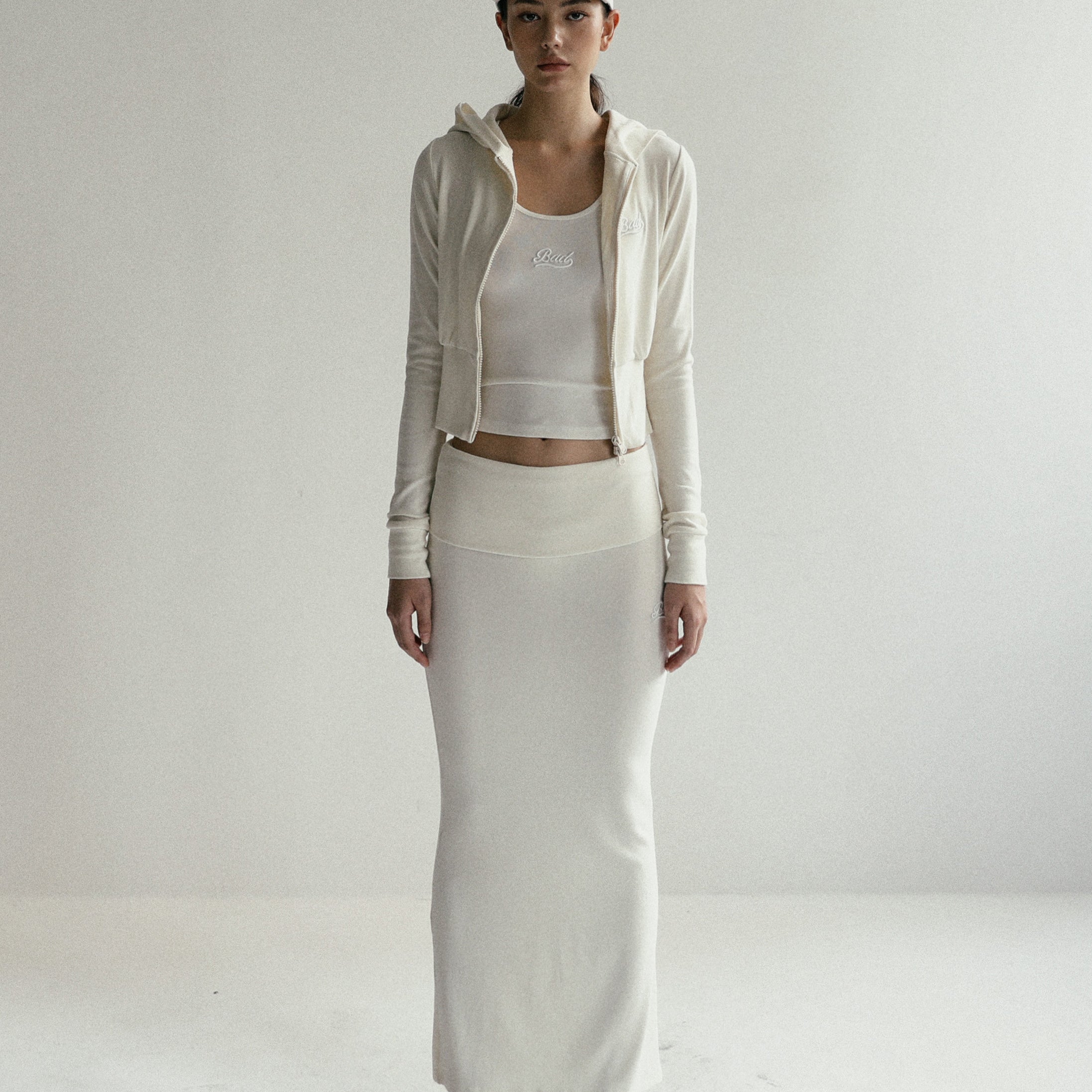 Badblood Beyond Soft Hood Zip-Up Slim Fit - Cream