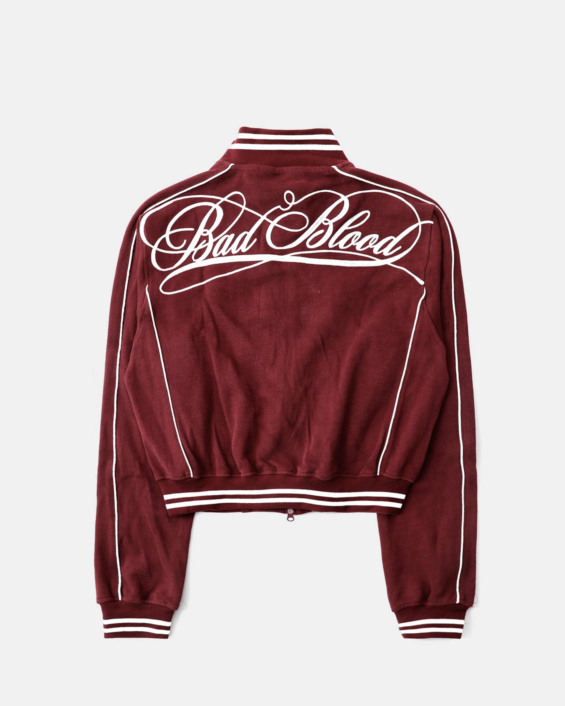 Badblood Dark Classic Pinstripe Track Jacket - Wine