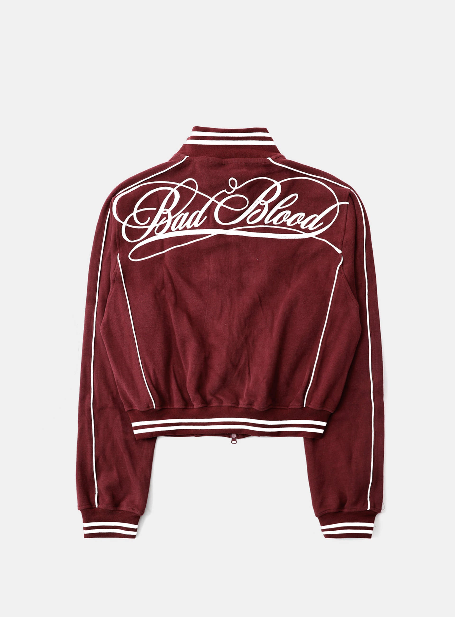 Badblood Dark Classic Pinstripe Track Jacket - Wine