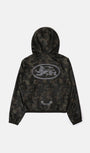 Badblood Mystic Nylon Reflective Hooded Zip-Up Brown Camo