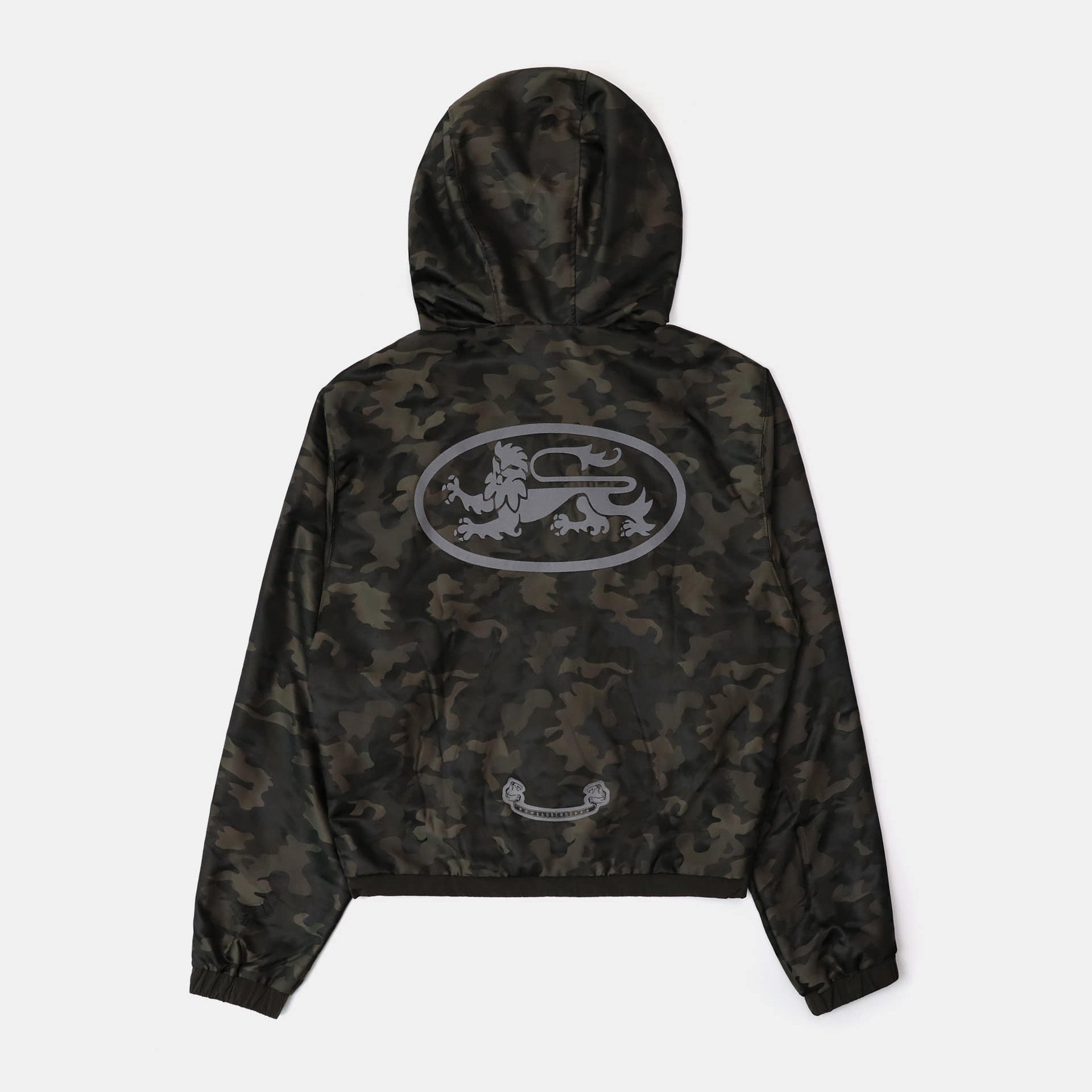 Badblood Mystic Nylon Reflective Hooded Zip-Up Brown Camo