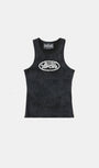 Badblood Lion Patch Tank - Washed Black