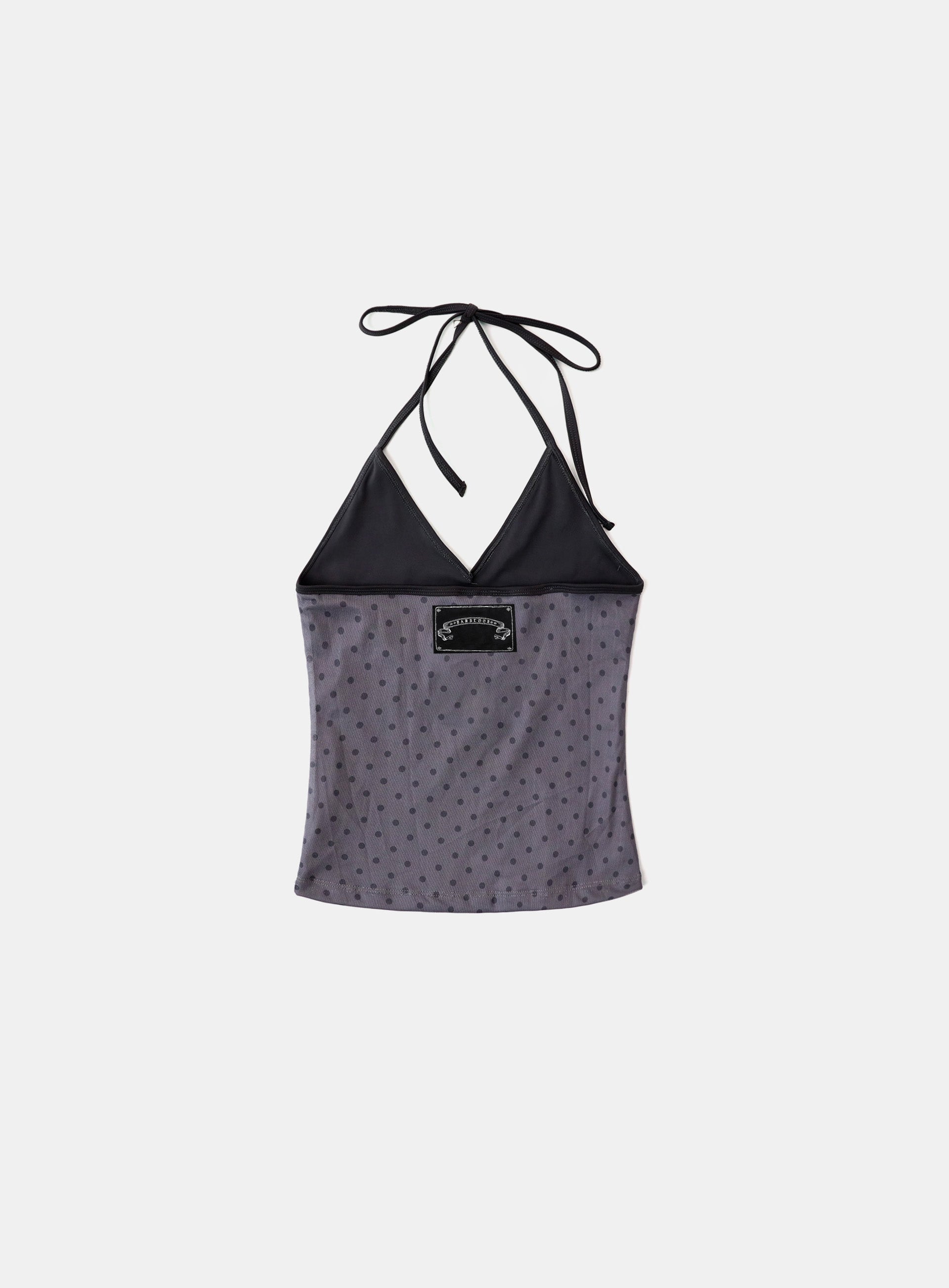 Badblood Splash Dot Halter Tank - Grey