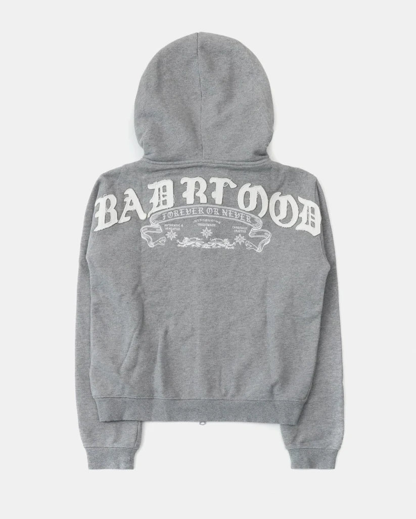 Badblood Mystic Capsule Hooded Zip-Up - Medium Gray