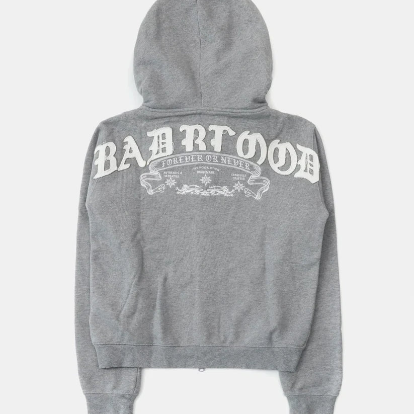 Badblood Mystic Capsule Hooded Zip-Up - Medium Gray