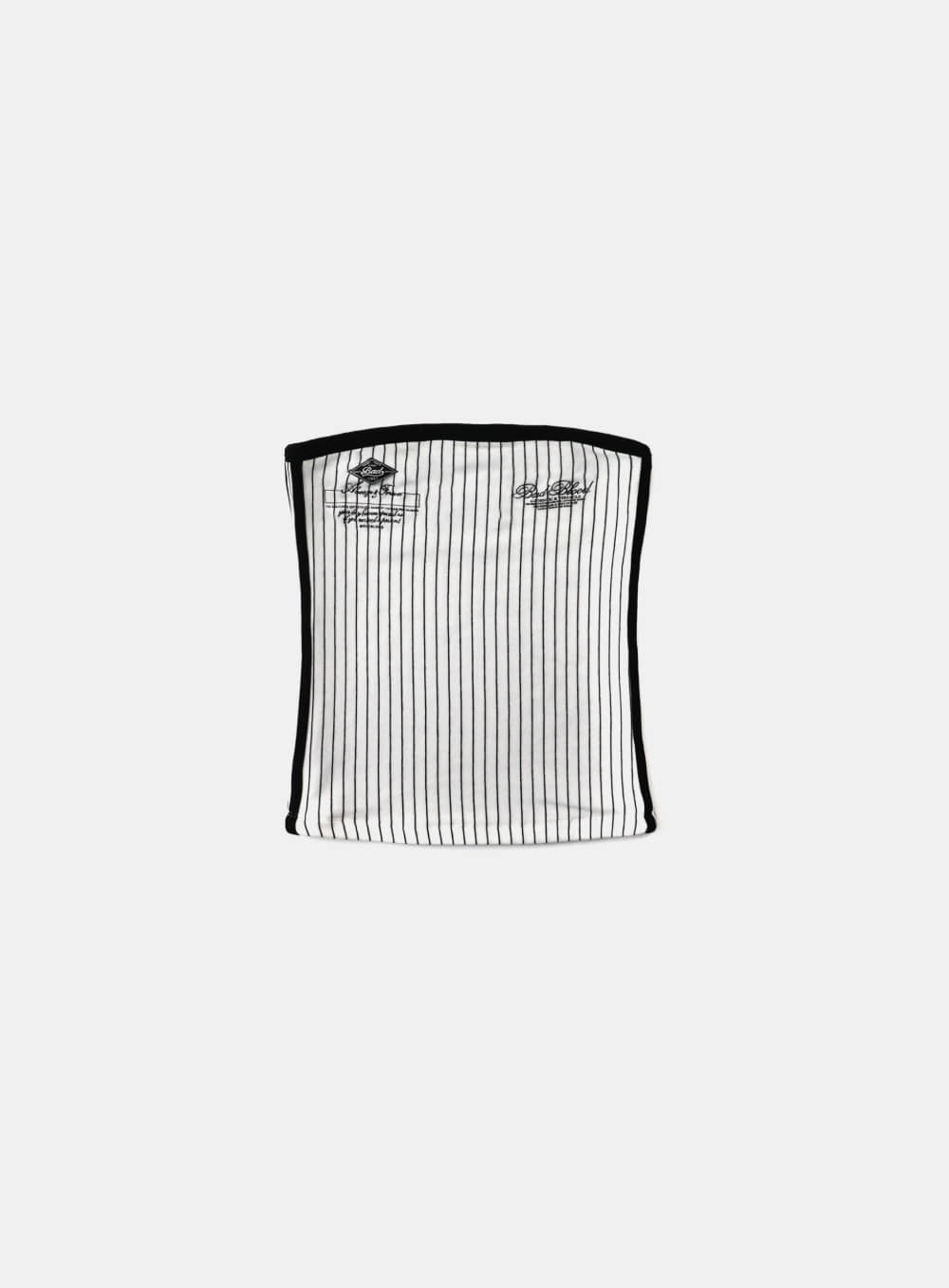 Badblood Classic Logo Stripe Tube Top - White