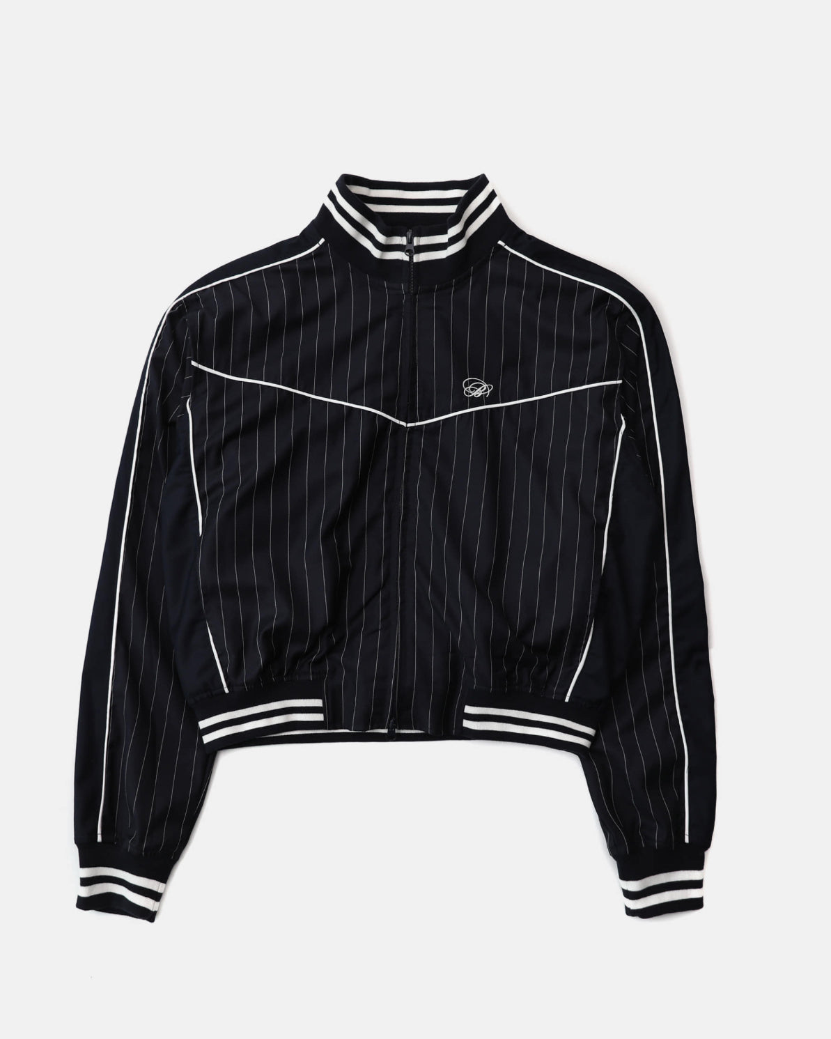 Badblood Dark Classic Pinstripe Track Jacket Navy