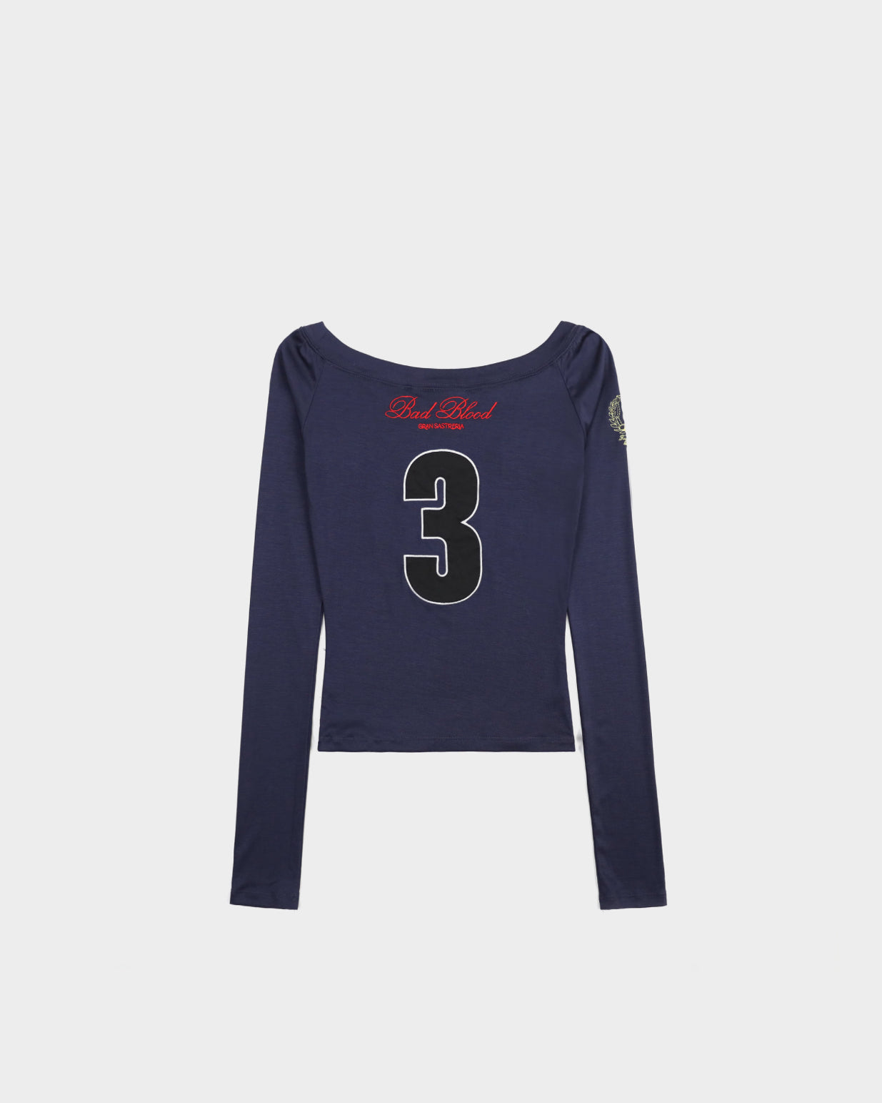 Badblood Saint Blood Off Shoulder Top Navy